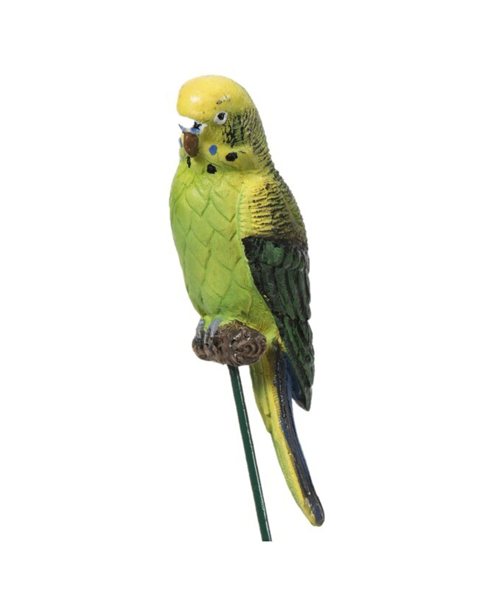 1 Alfresco Garden 25cm Polyresin Budgie on Stick Decor Design - Multi, 1 of 2