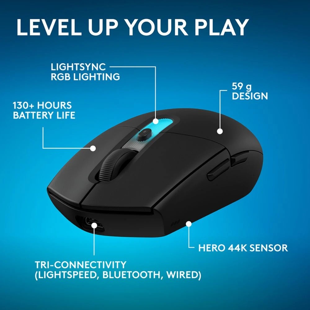 9 Logitech G G305 X SUPERLIGHT Wireless Gaming Mouse Black, 9 of 9