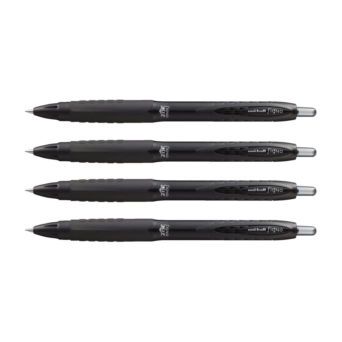 4 Uni-Ball Signo 307 Fine Retractable Gel Pens Black 4 Pack, 4 of 5