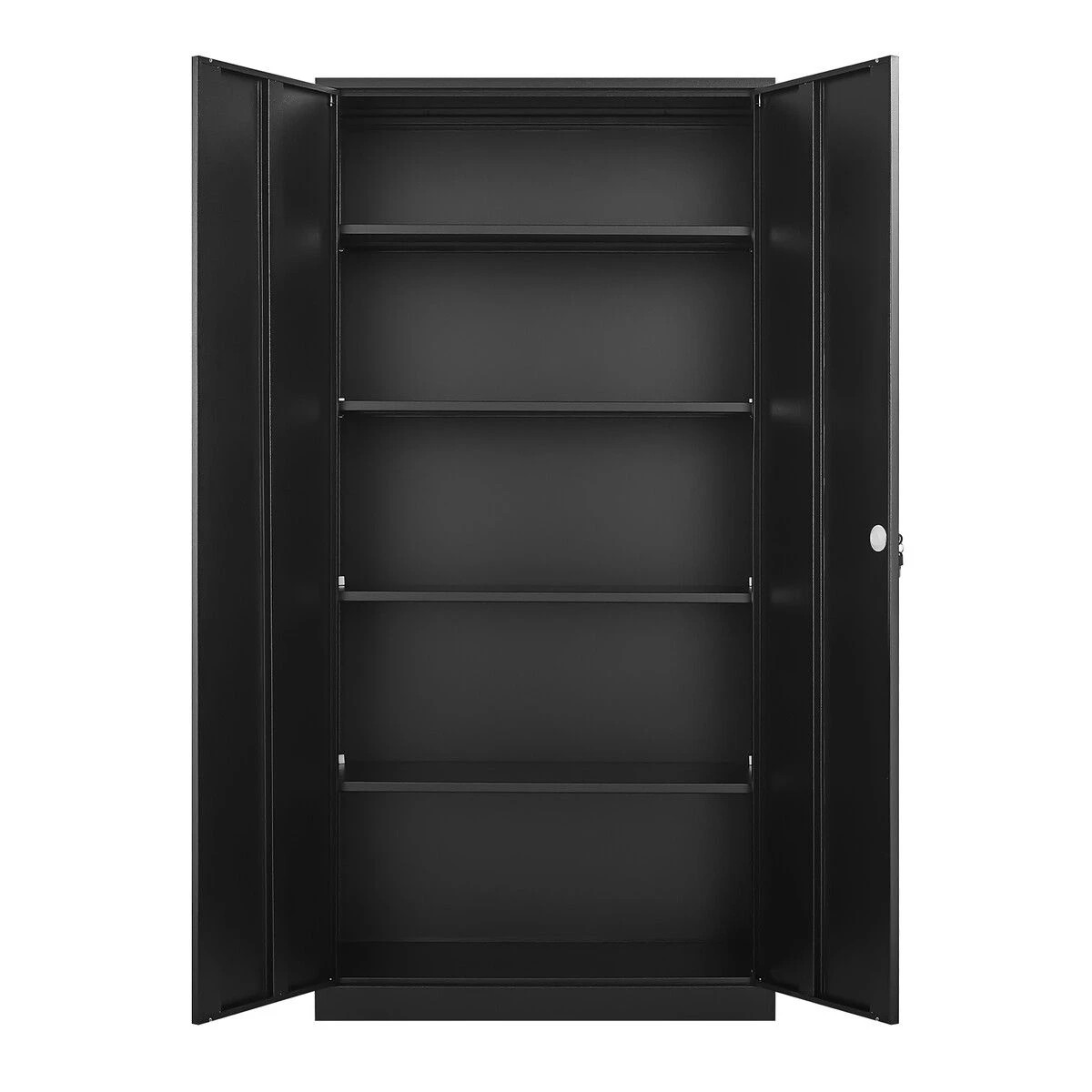 3 AUSWAY 185cm Steel File Cabinet Heavy Duty Lockable Folding Storage Metal Locker Cupboard Adjustable Shelves Filing, 3 of 4