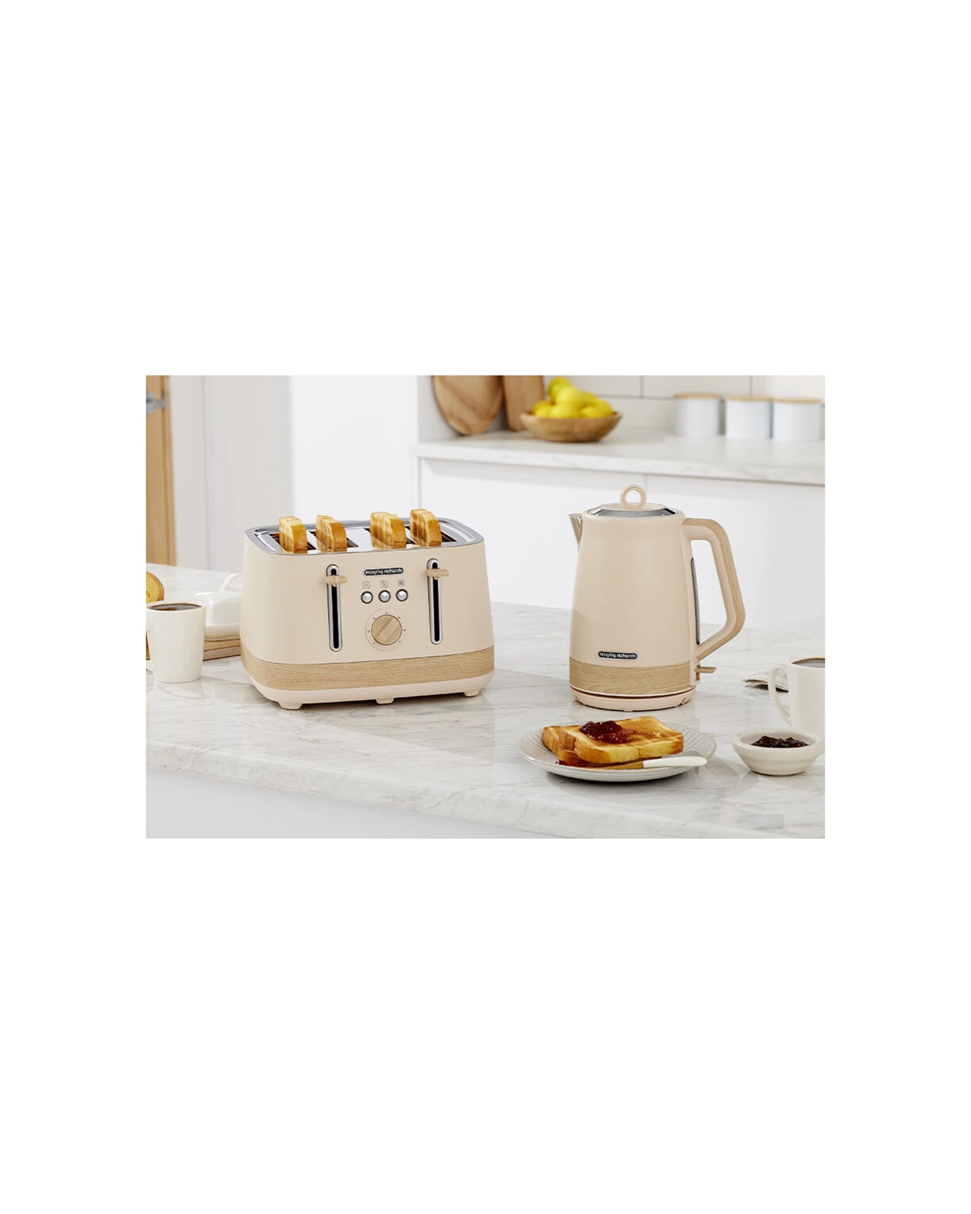 5 Morphy Richards Essence Scandi Jug Kettle 1.7L Boil Dry Protection 360 Base - Beige, 5 of 5
