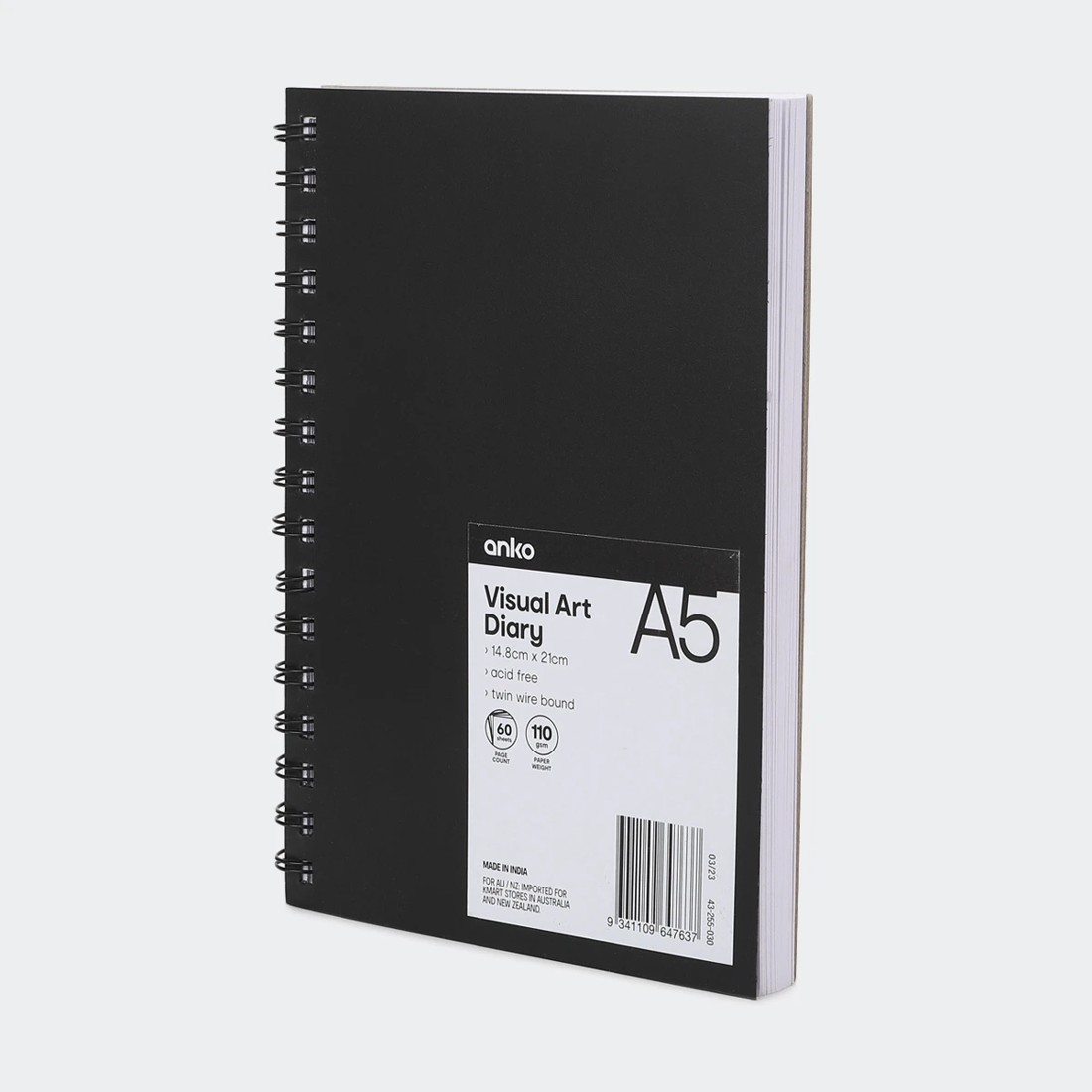 3 A5 Visual Art Diary - Black, 3 of 5