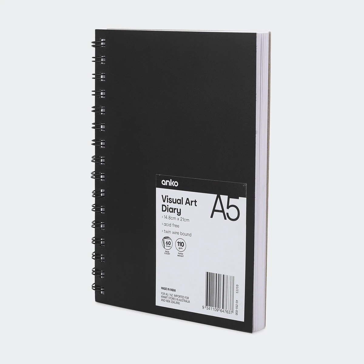 3 A5 Visual Art Diary - Black, 3 of 5