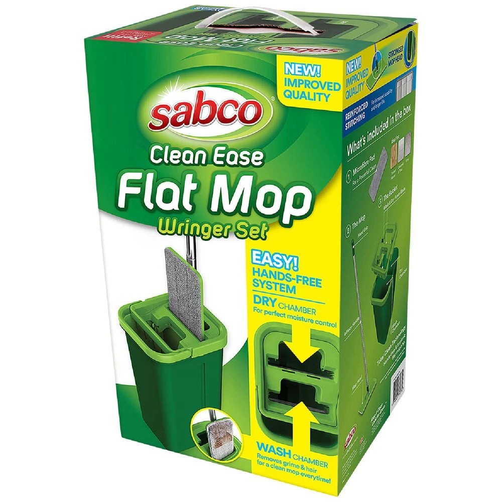 1 Sabo Clean Ease Flat Mop and Wringer Set, 1 of 4