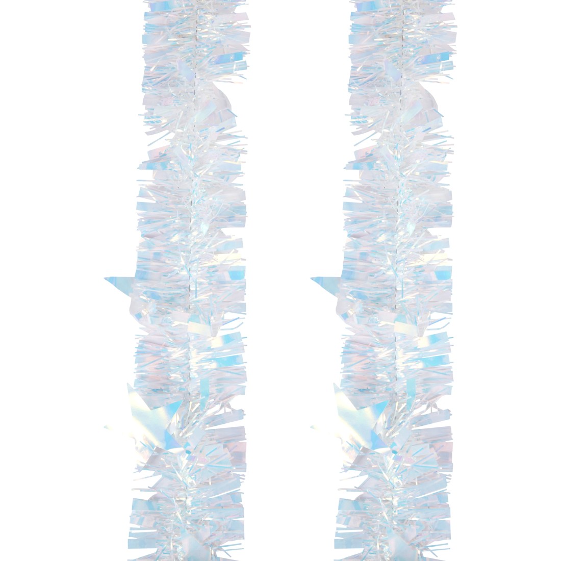 2 6m Iridescent Star Christmas Tinsel, 2 of 3
