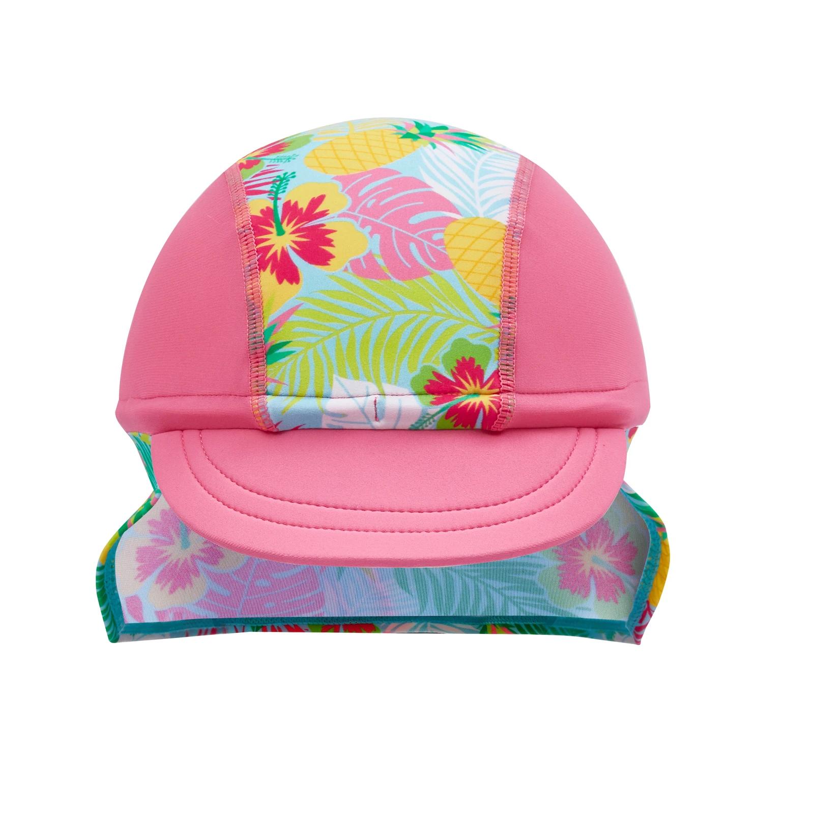 7 Big Softies 2pc Swimsuit & Hat PINK TROPICAL, 7 of 8