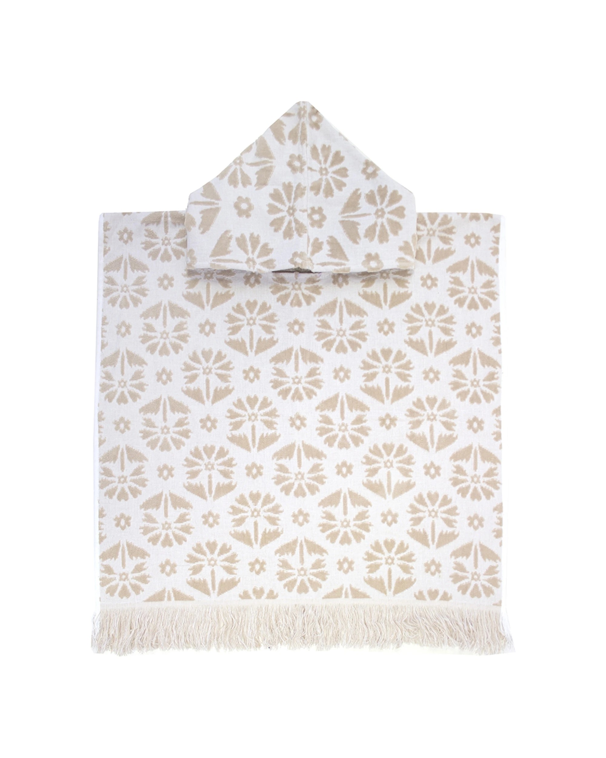 1 BAMBURY Flora Kids Poncho Cotton UPF 50 Plus Sun Protection Machine Washable Comfort Fit - Pattern, 1 of 4