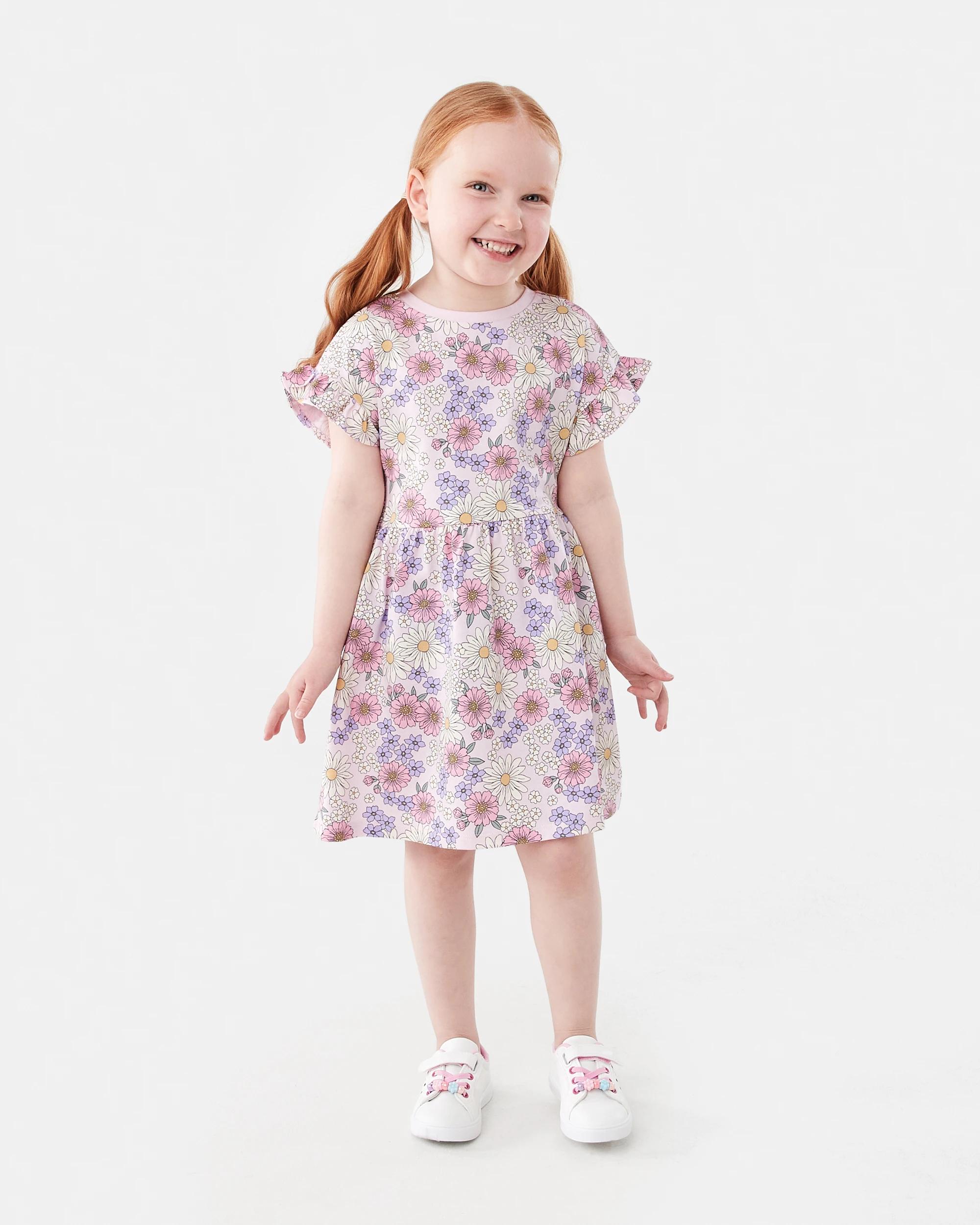 7 Jersey Dress Pnk Floral, 7 of 8