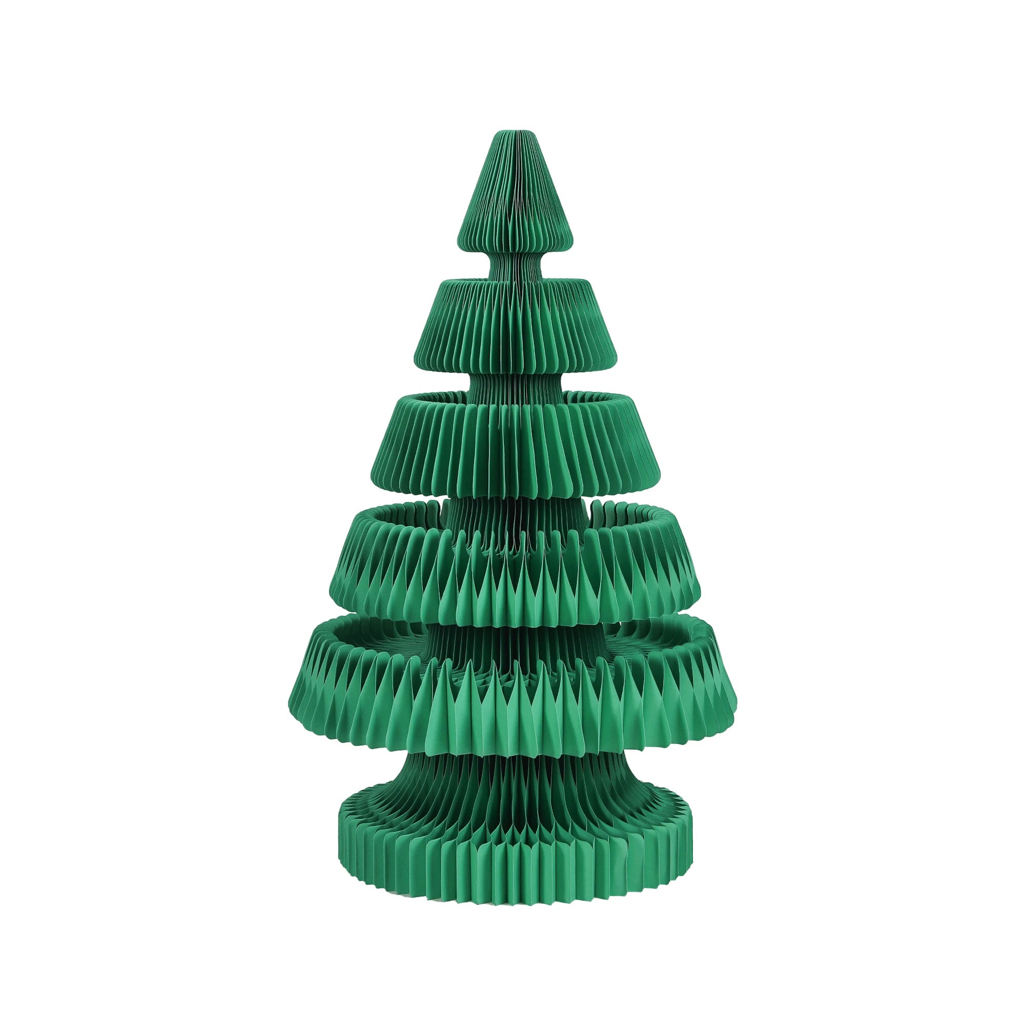 4 Jingle Jollys Paper Christmas Tree Foldable 87CM w/ Star Topper LEDs Xmas Decoration Kit - Green, 4 of 9