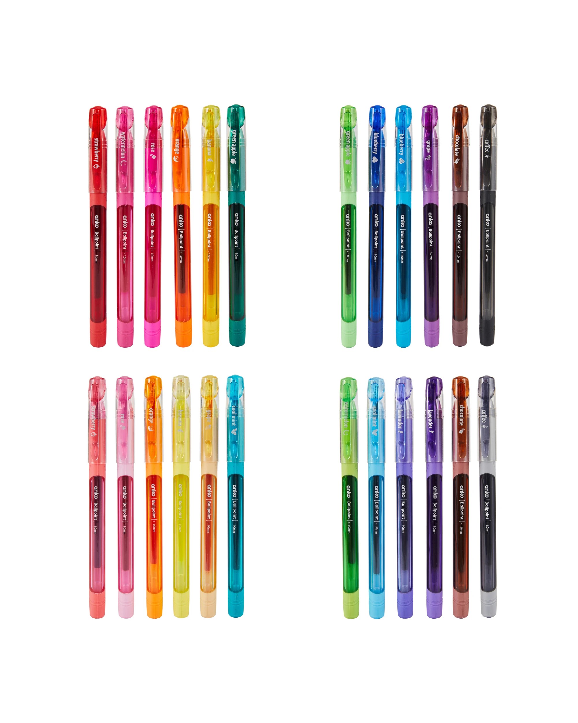 3 24 Pack Colour Scented Ballpoint Pens, 3 of 6