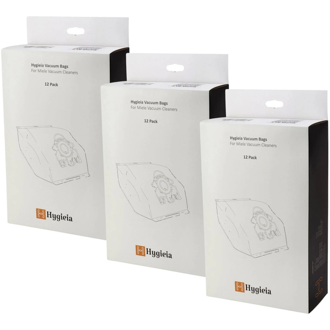 2 Hygieia 36x Vacuum Bags With Filters For Miele GN Type Vacuum Cleaners - White, 2 of 4