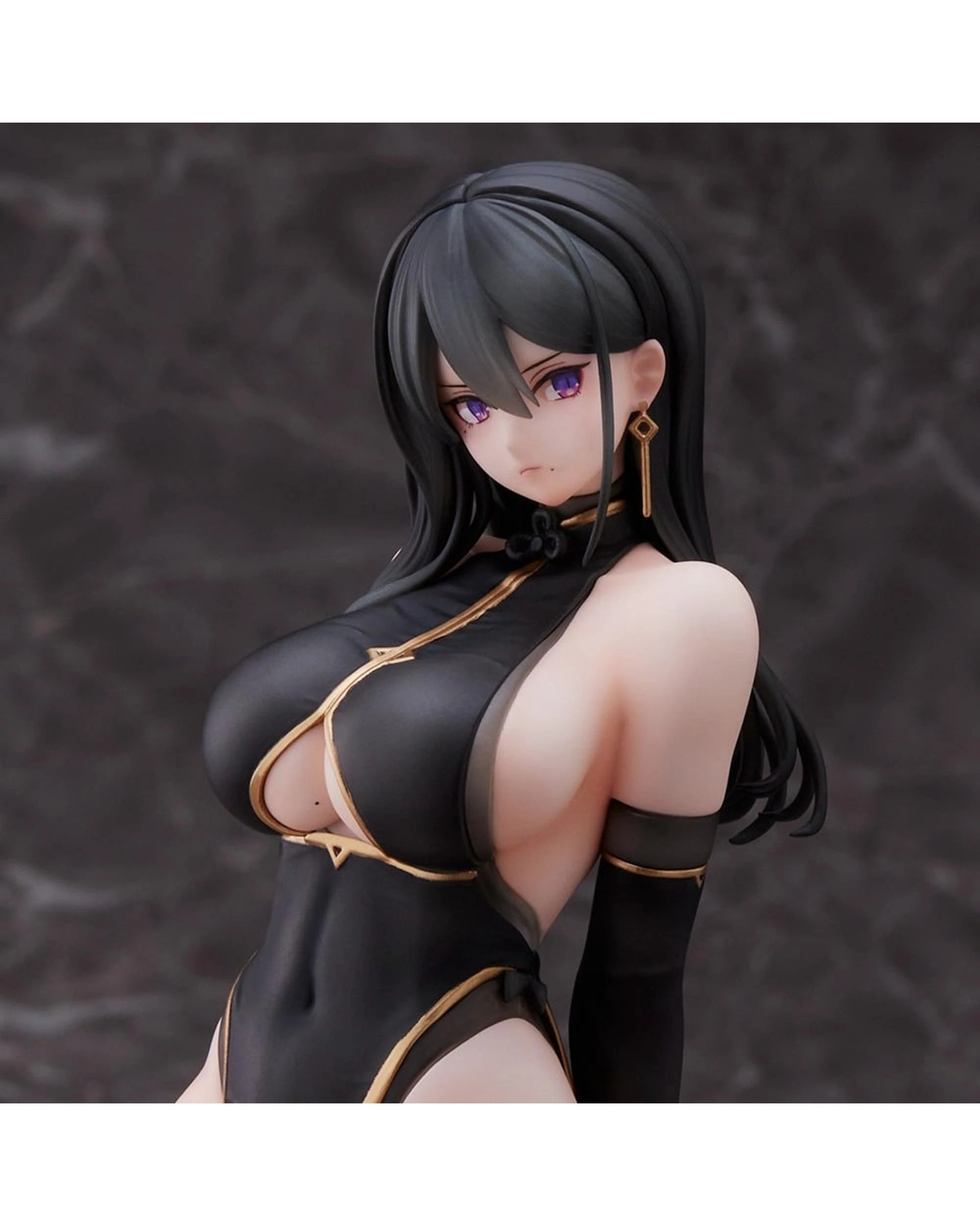 7 Hayabusa Illustration Black China Dress-Chan Figure, 7 of 10