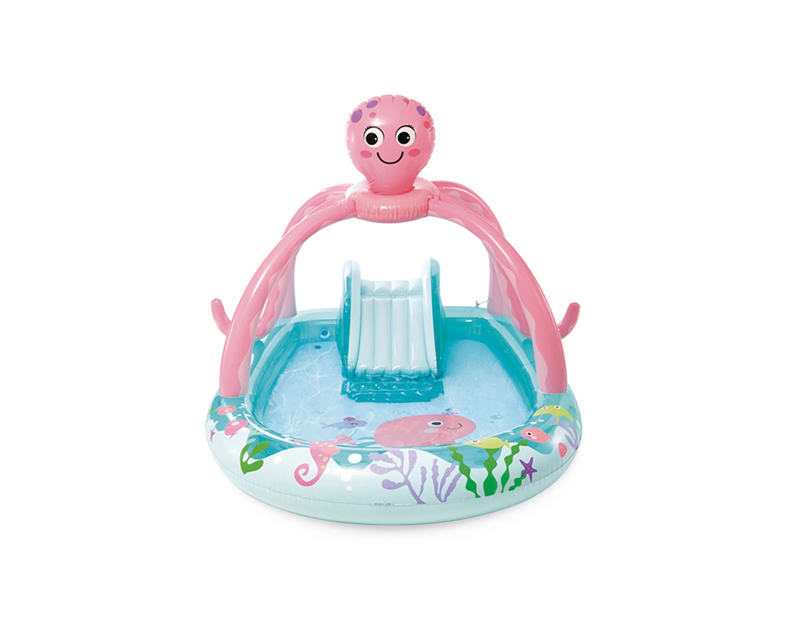 2 Intex Friendly Octopus Inflatable Pool Play Center - Built-In Sprayer 2.34m - Multi, 2 of 9