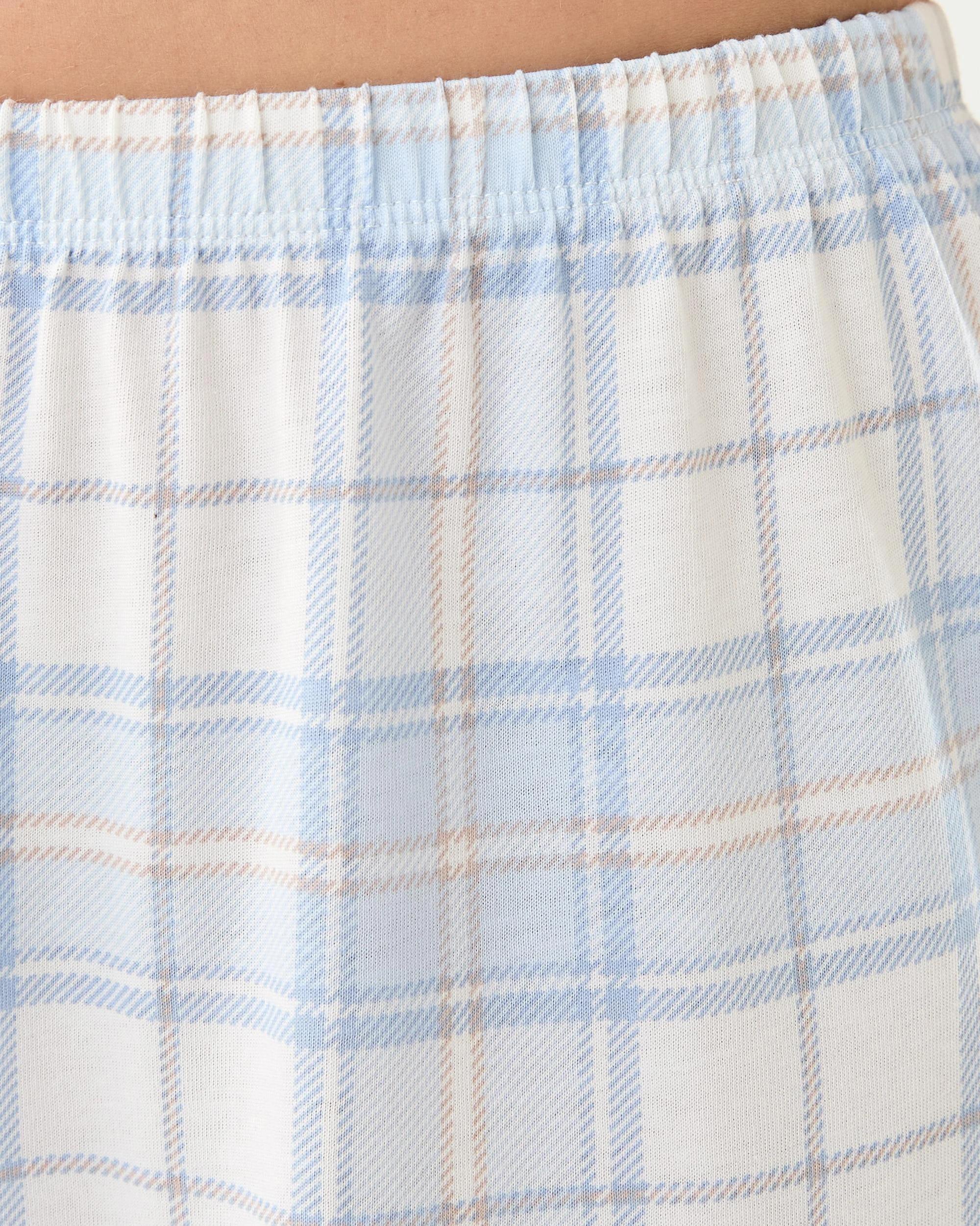 4 Cotton Print Knit Pants Blu Bw Chk, 4 of 5