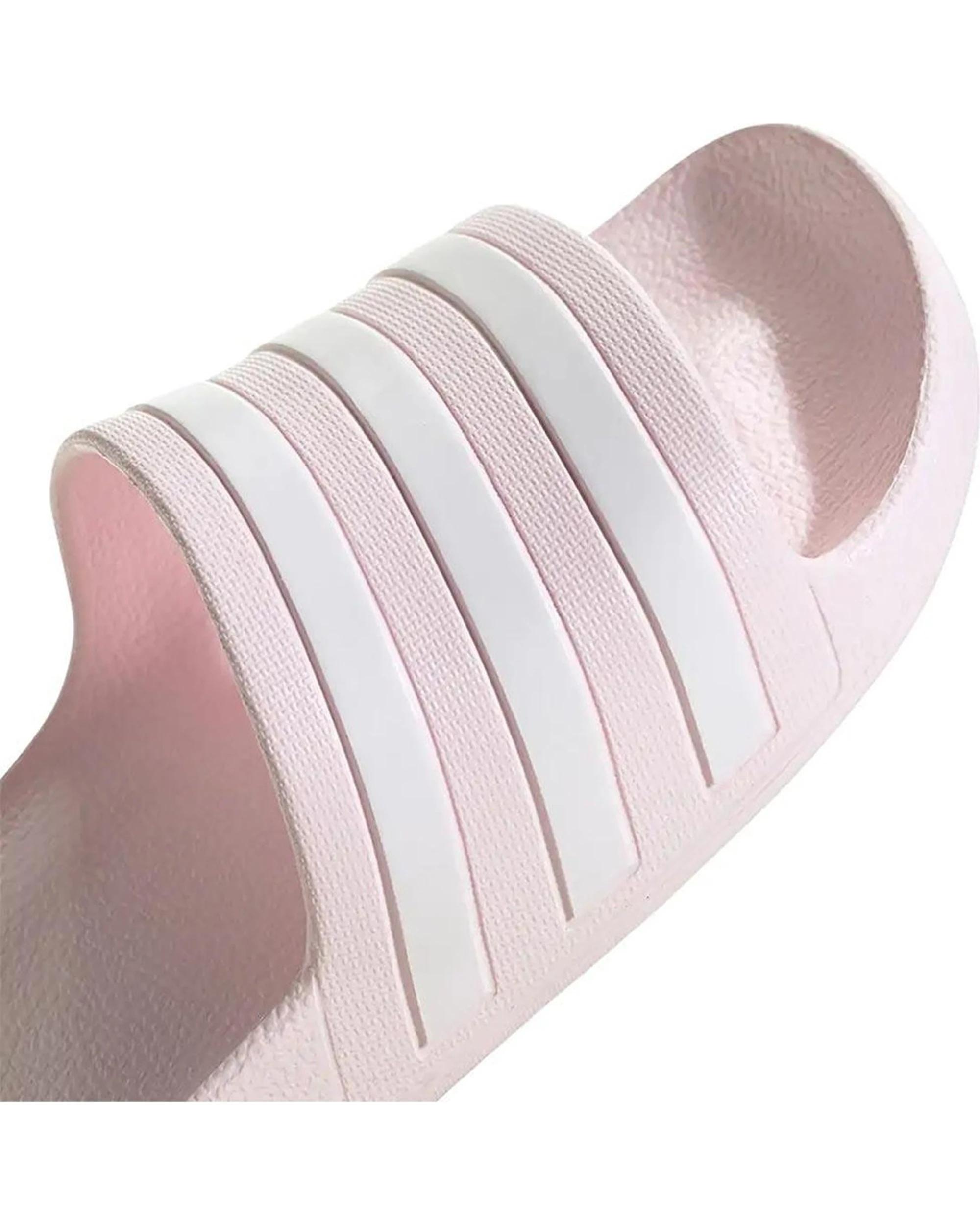 4 Adidas Adilette Aqua Slides Lightweight Quick Dry PINK/WHITE, 4 of 6