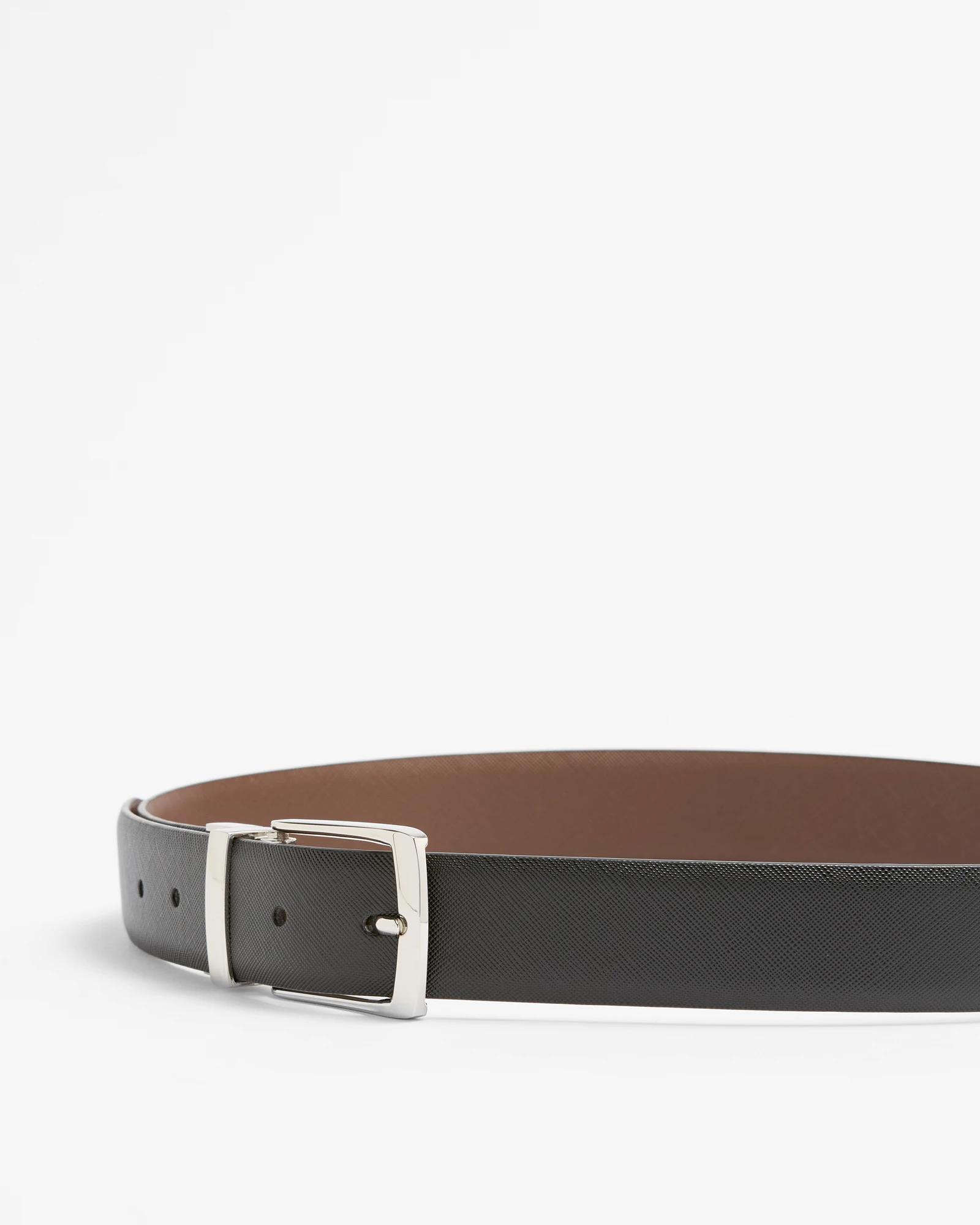 3 Target Reversible Leather Belt BLACK BROWN, 3 of 3
