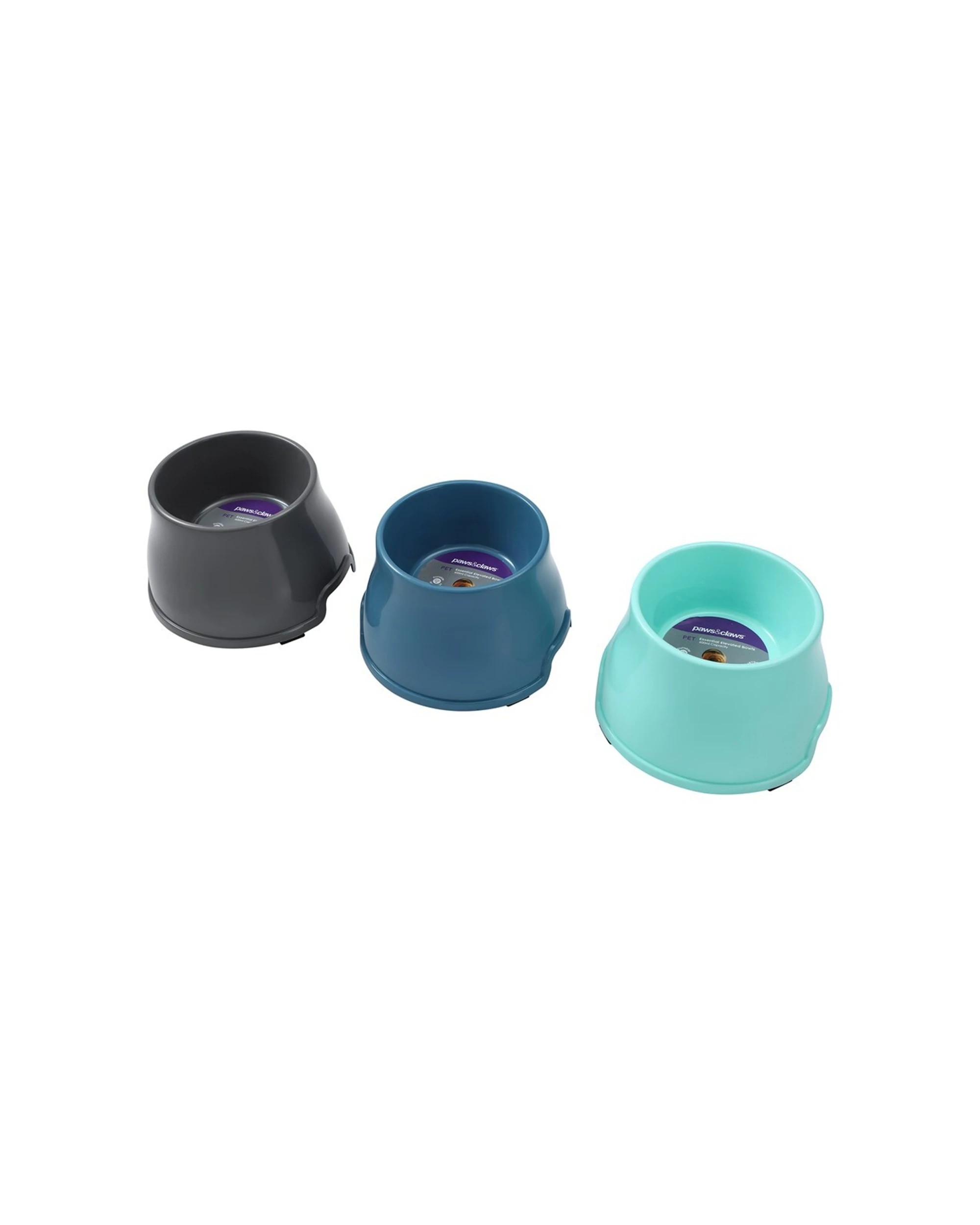 5 Paws And Claws 2pc 600ml Pet Essentials Elevated Bowl Medium 19x12cm - Multi, 5 of 7