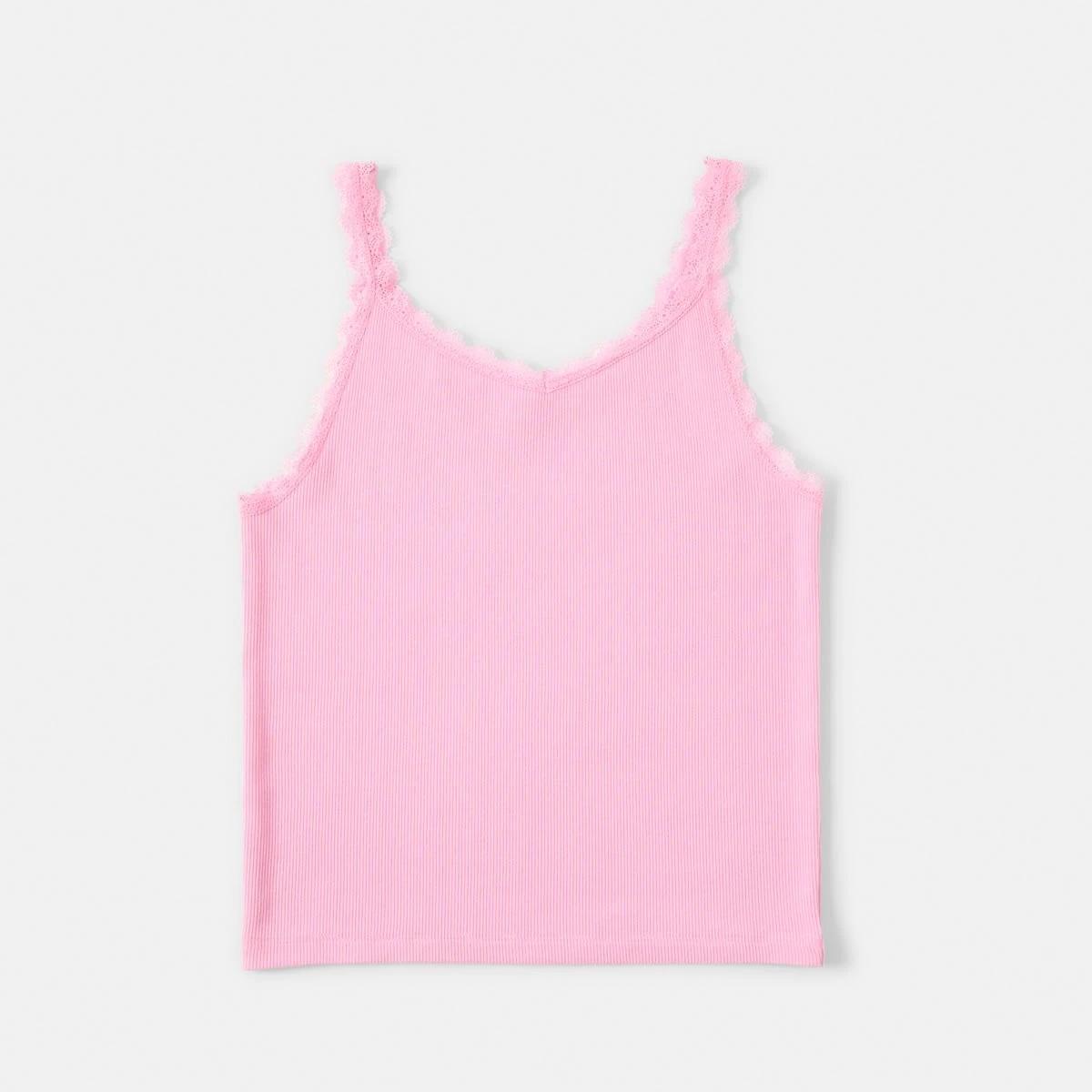 7 Lace Trim Singlet Pris Pink, 7 of 8