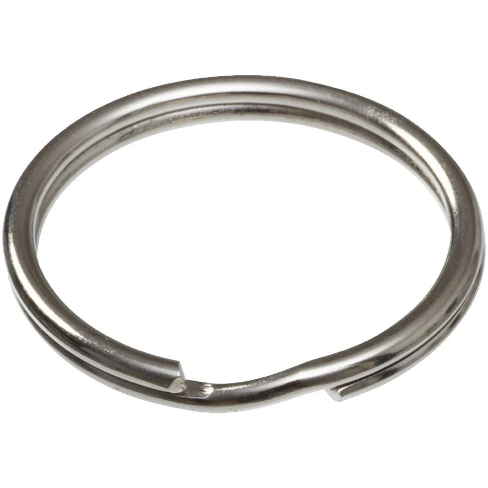 2 J.Burrows Split Key Rings 30mm Silver 10 Pack, 2 of 3