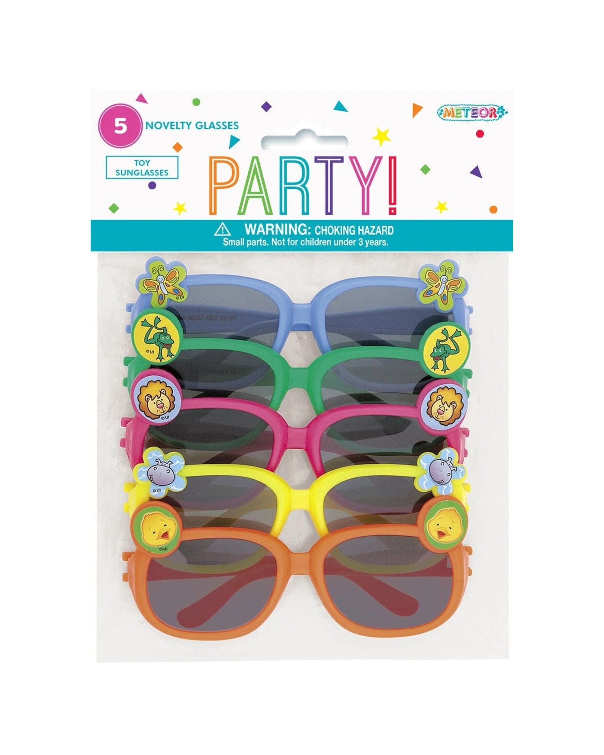 1 Meteor Party 5pc Novelty Glasses Supplies Fun Kids Accessories - Multi, 1 of 1