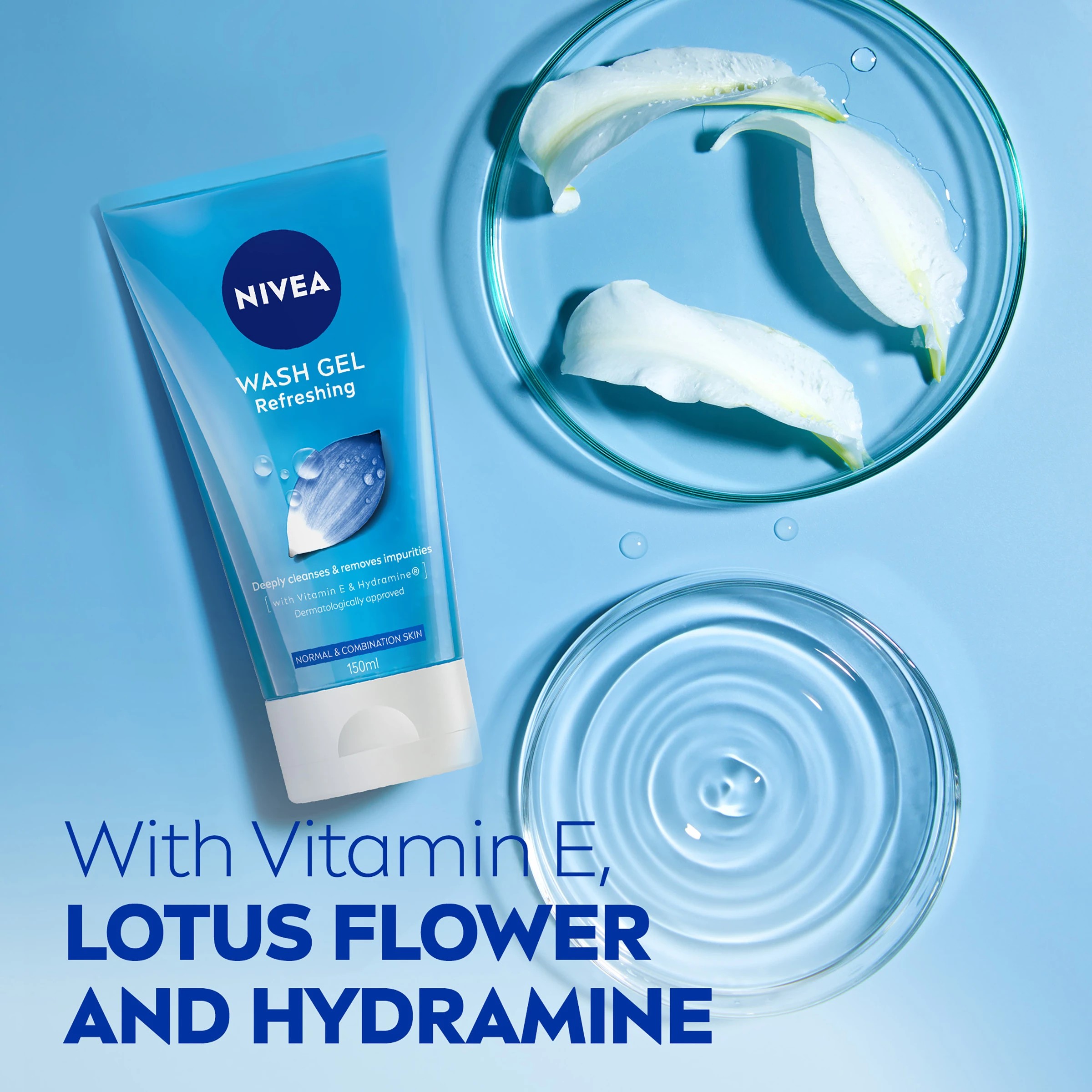 6 Nivea Refreshing Wash Gel 150ml - Hydramine and Vitamin E, 6 of 8