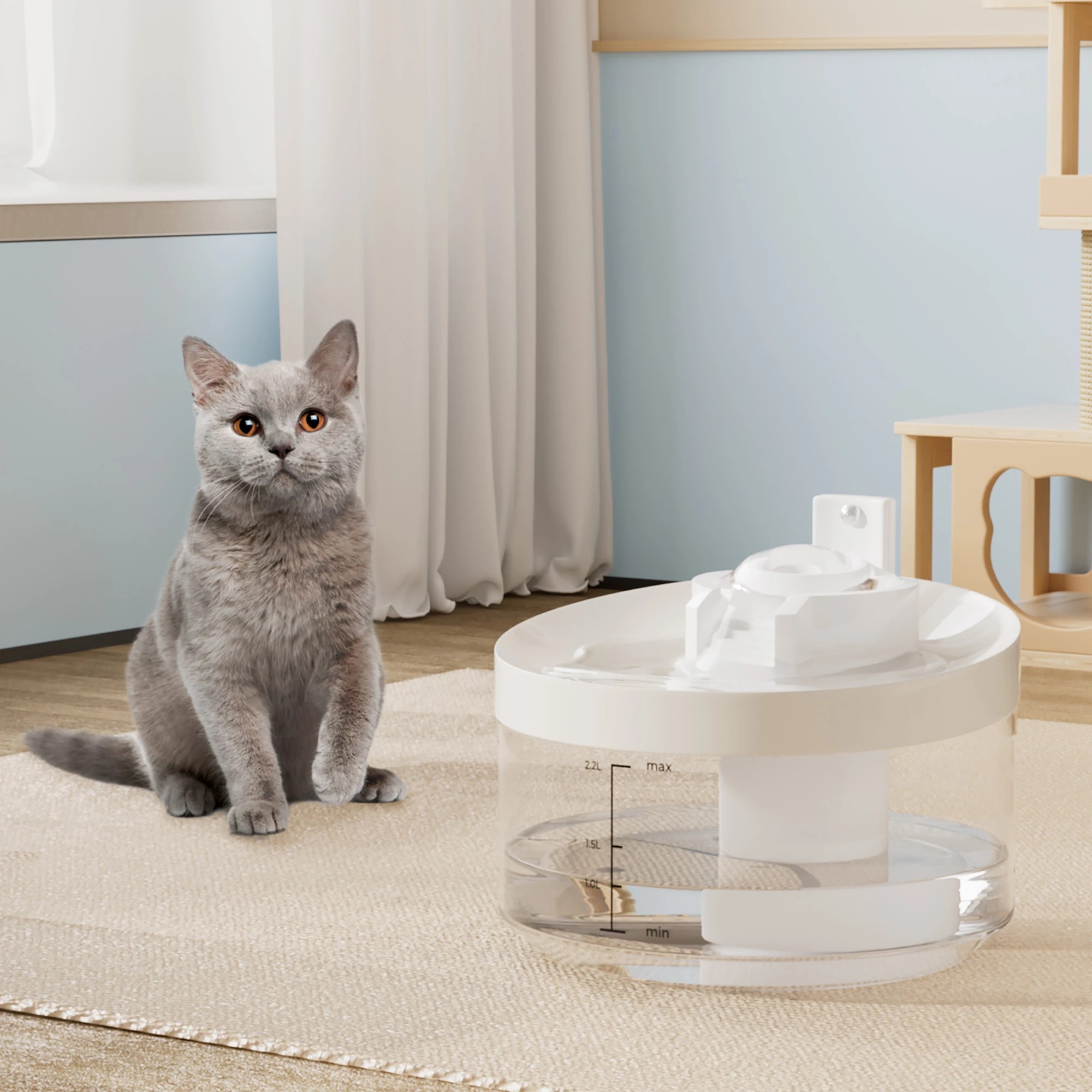 8 Pawz Pet Water Fountain Dog Cat Drinking Dispenser Usb 2.2L, 8 of 9