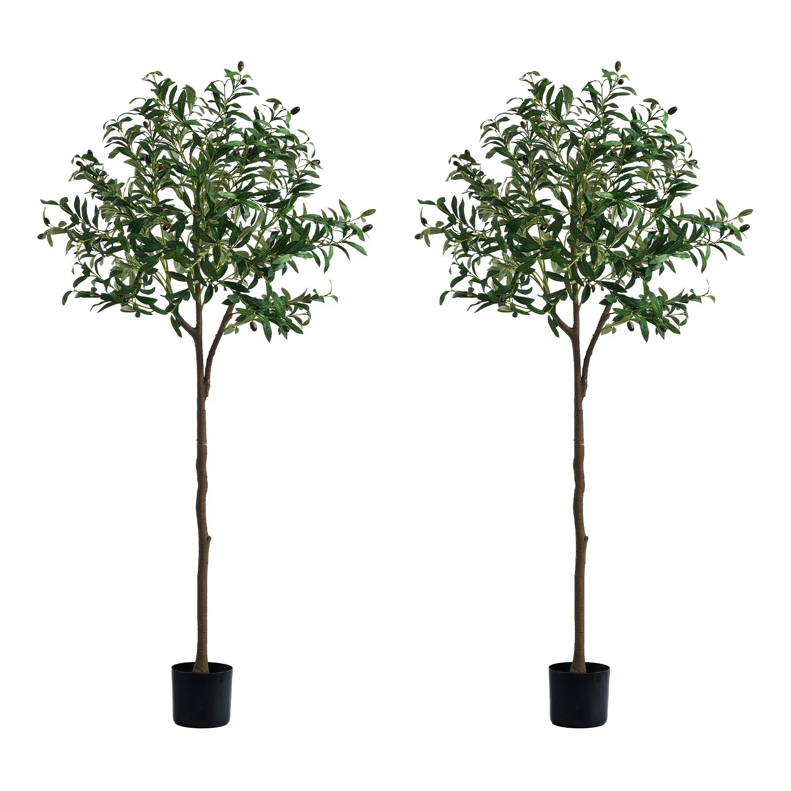 1 Livsip 2 Pack Artificial Olive Tree 150cm Faux Potted Plants - Green, 1 of 10