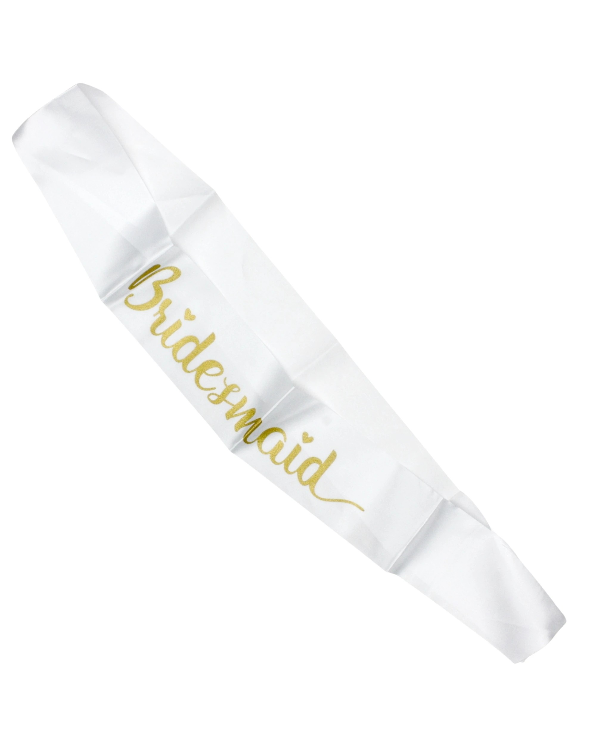 2 JD Party Bridesmaid Satin Sash - White, 2 of 2