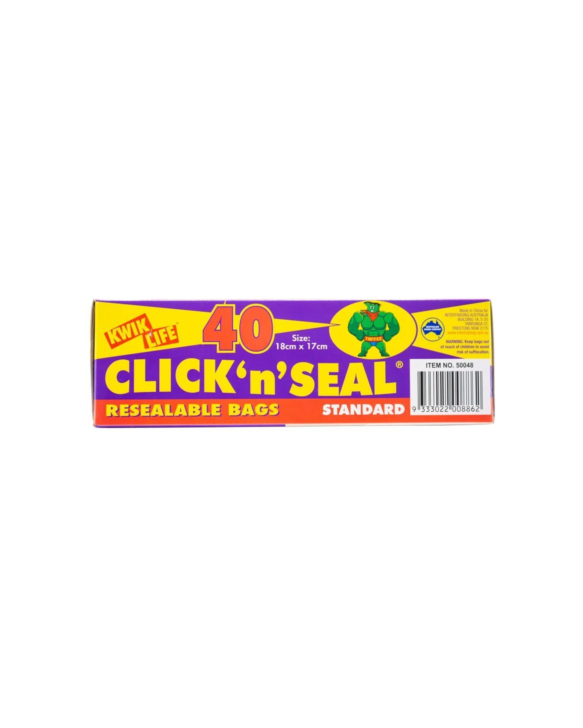 3 Kwik Life 480pc Click N Seal Resealable Sandwich Bags Standard 18x17cm - Multi, 3 of 3