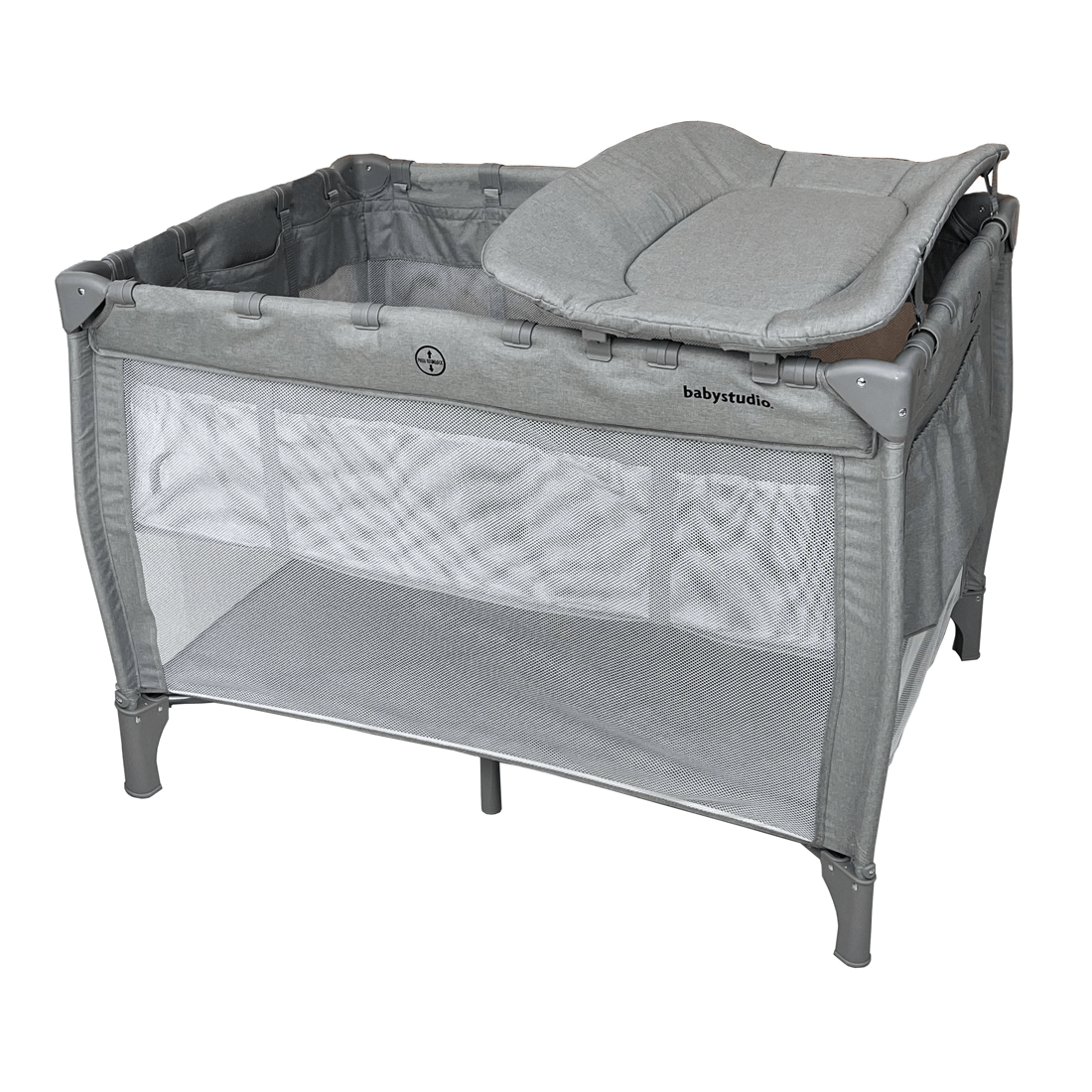 1 Babystudio Portacot 3 In 1 With Bassinet And Changer
 - Grey, 1 of 1