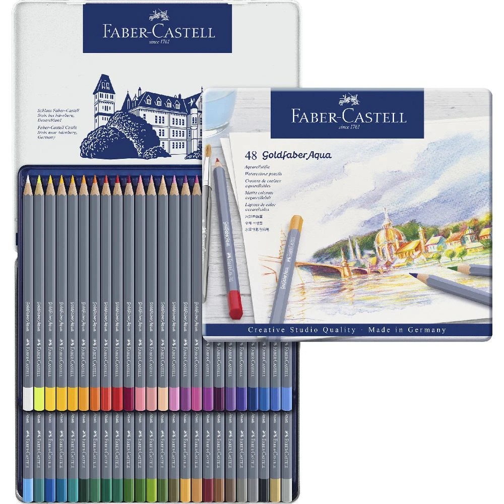 3 Faber-Castell Goldfaber Aqua Watercolour Pencils 48 Pack, 3 of 3