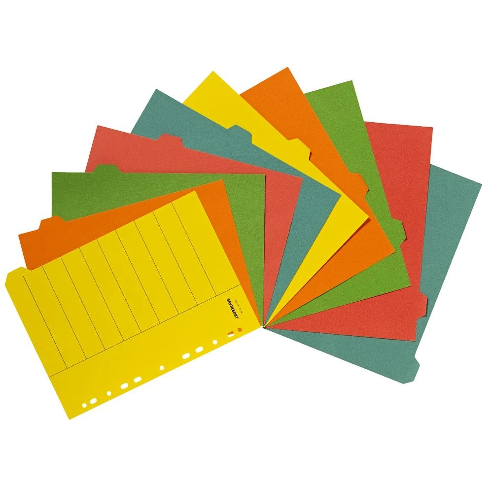 3 J.Burrows A4 10 Tab Dividers Bright Colours, 3 of 3