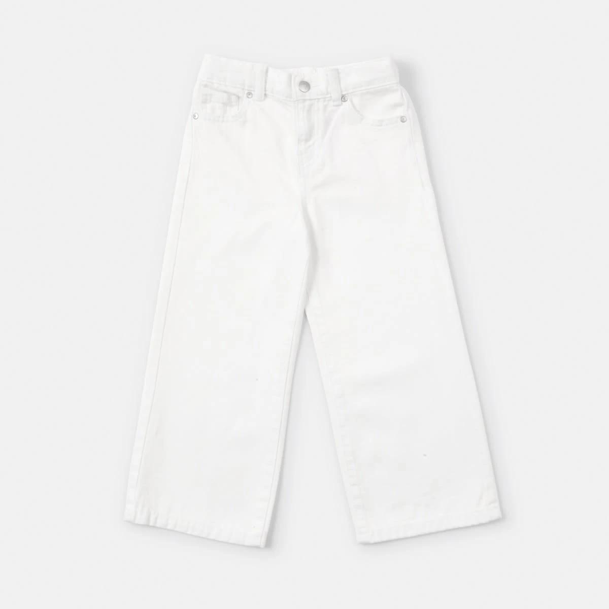 7 Wide Leg Denim Jeans Prtn White, 7 of 8