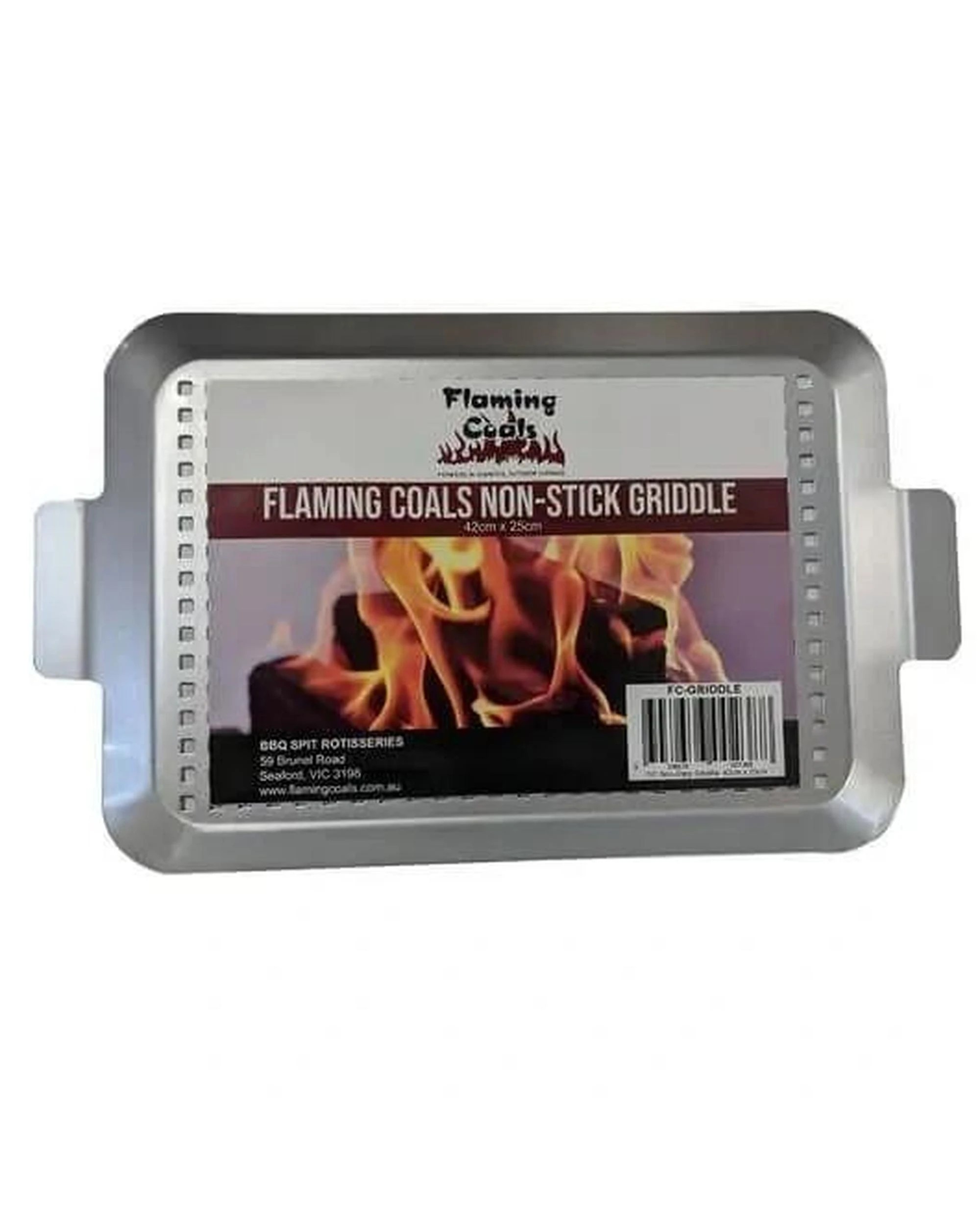 2 Flaming Coals Aluminium BBQ griddle 42cm x 25cm, 2 of 5