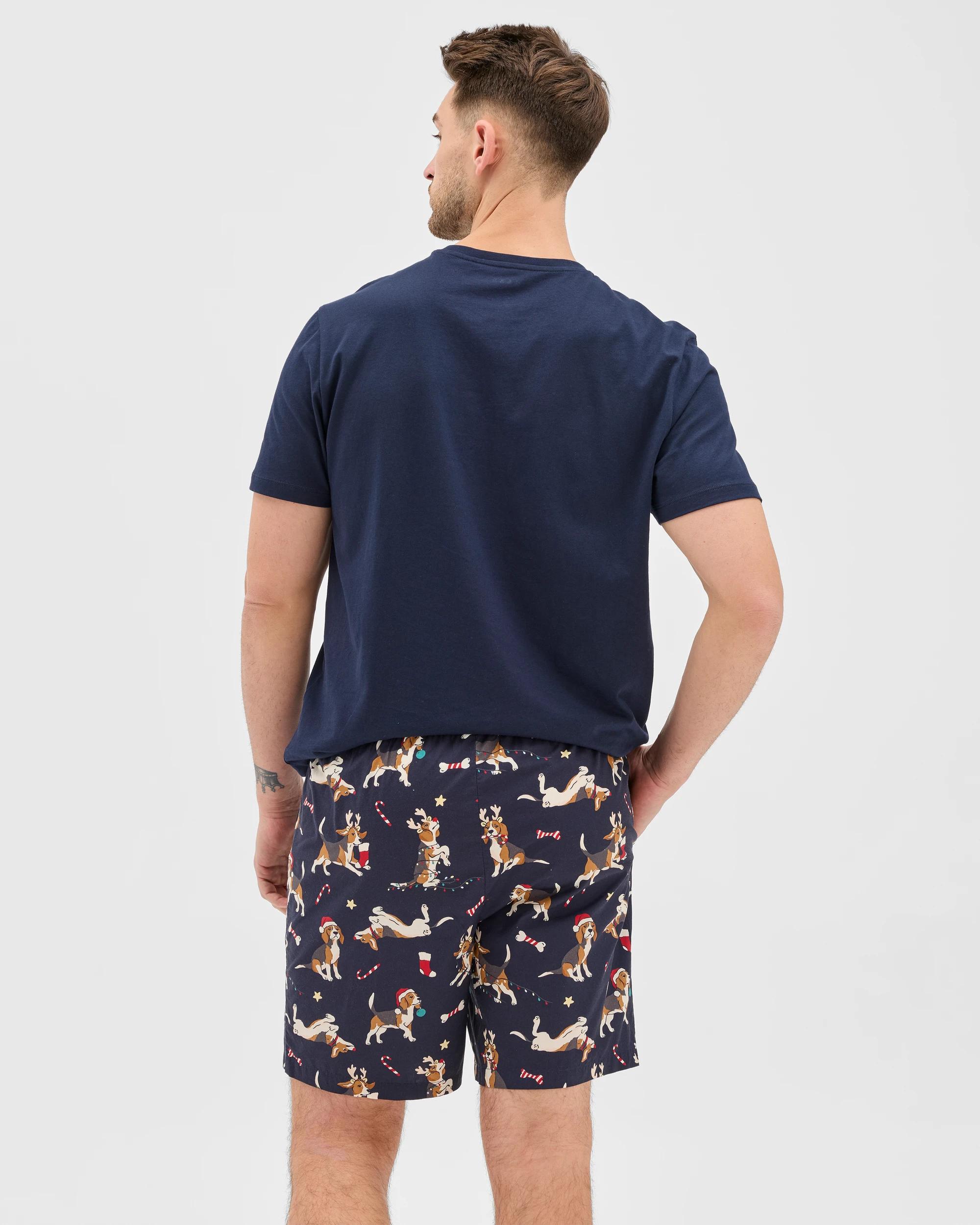 7 Maxx Poplin Christmas Sleep Shorts CHRISTMAS BEAGLE DOG, 7 of 7