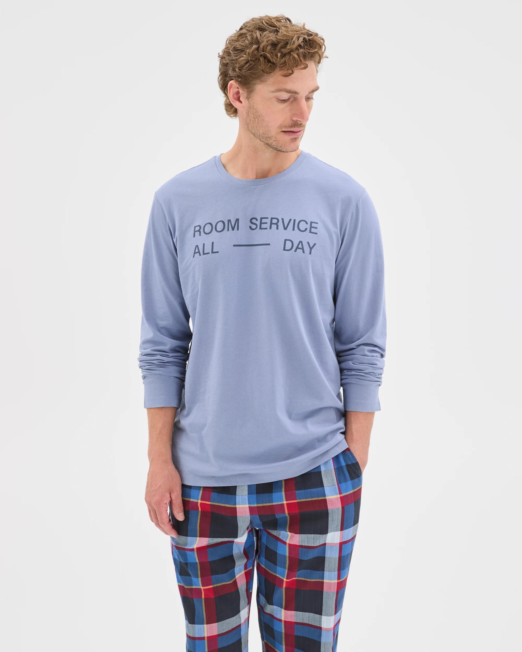 2 Maxx Australian Cotton Long Sleeve Sleep Top ROOM SERVICE, 2 of 6
