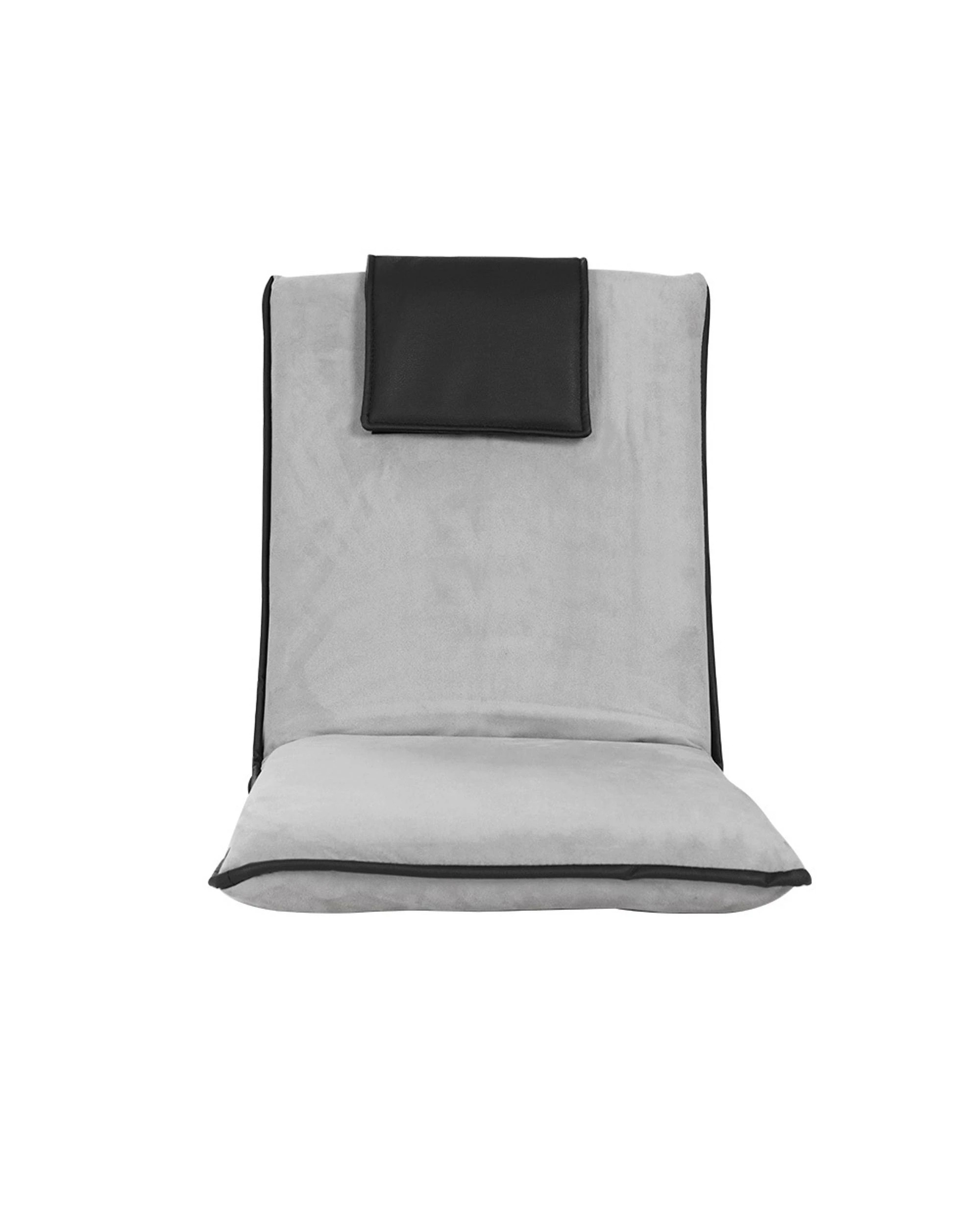 3 Artiss Floor Lounge Sofa Bed Floor Cushion  Velvet - Grey, 3 of 7