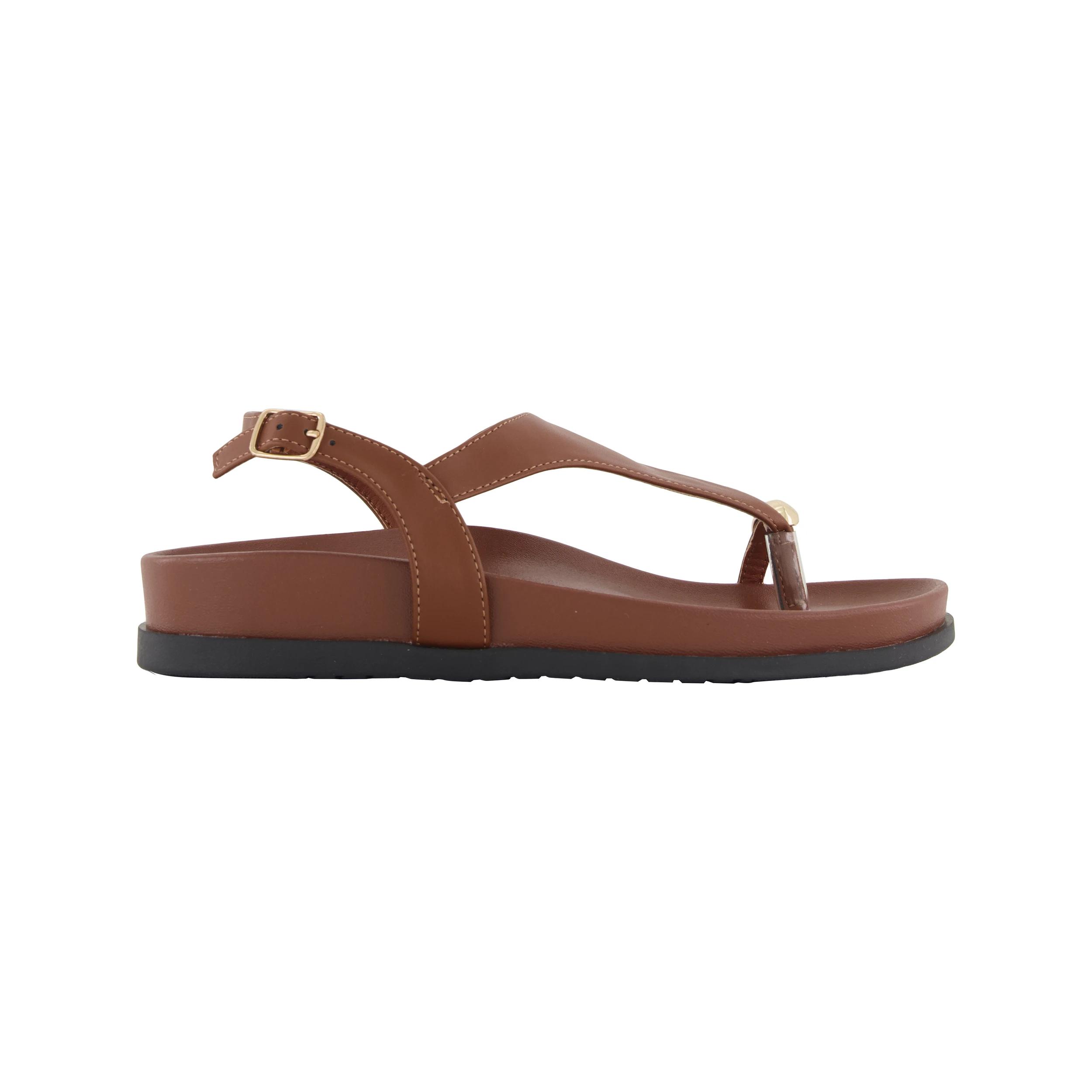 1 Metal Toe Post Sandals Chestnut, 1 of 3