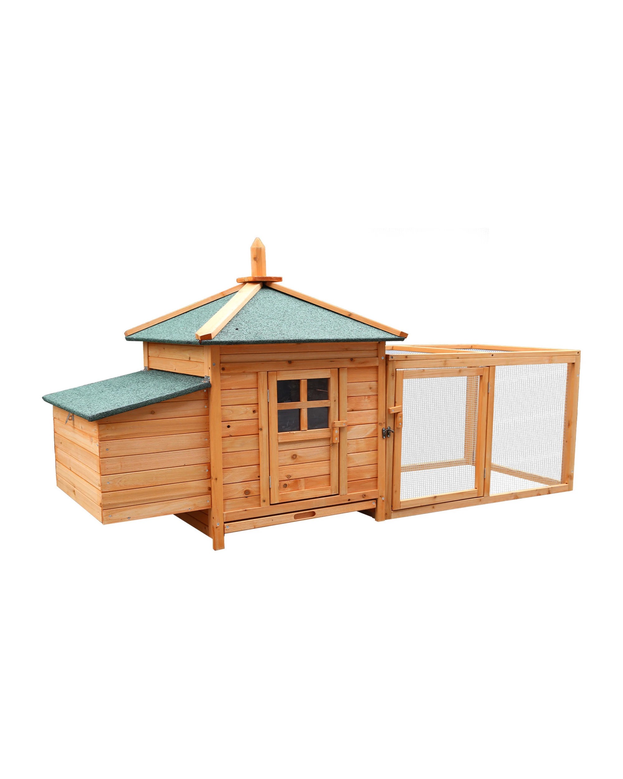 4 Furtastic Large Wooden Chicken Coop Rabbit Hutch Nesting Box Fir Wood - Brown, 4 of 7