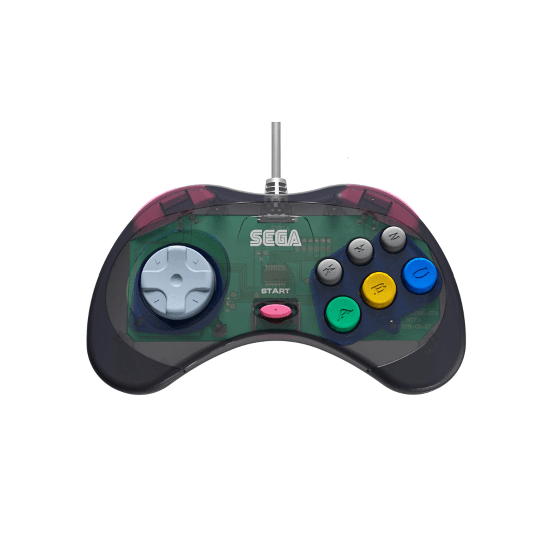 2 Retro-Bit Sega Saturn Wired Control Pad - Slate Grey - Grey, 2 of 4