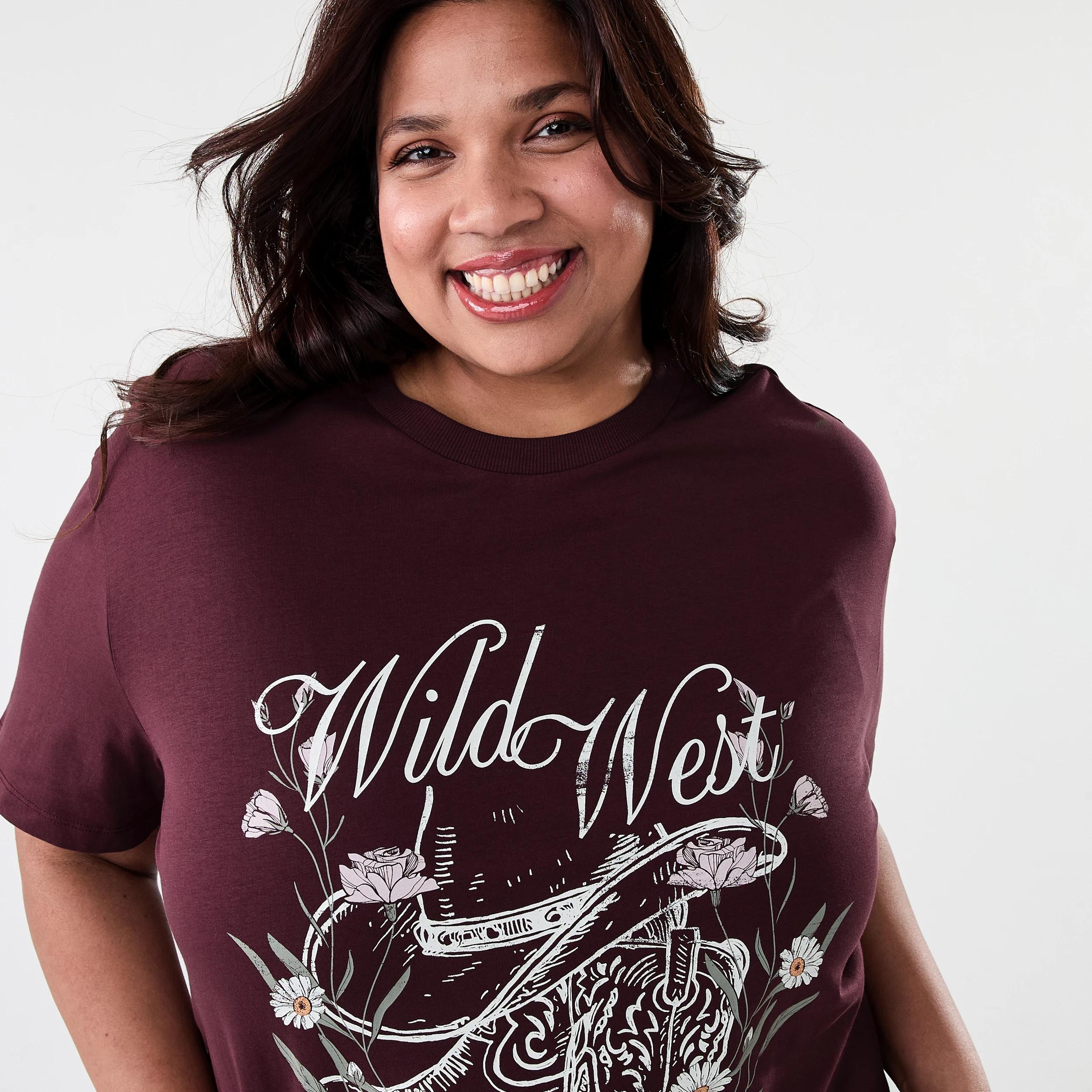 4 Curve Short Sleeve Boyfriend T-shirt Wild West, 4 of 5