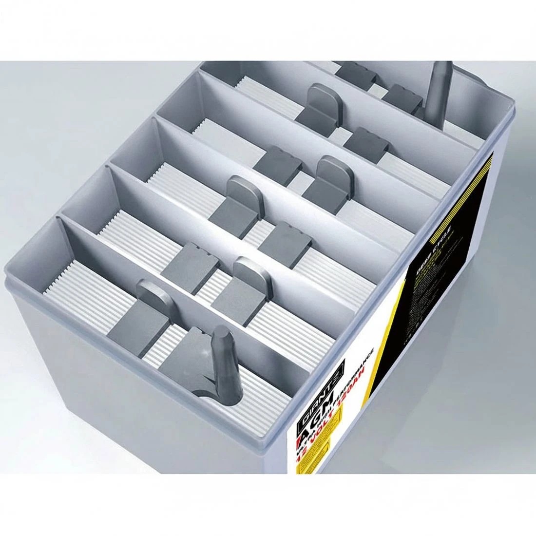 6 Giantz AGM Deep Cycle Battery 12V 120Ah x2 Box Portable Solar Caravan Camping - Grey, 6 of 7