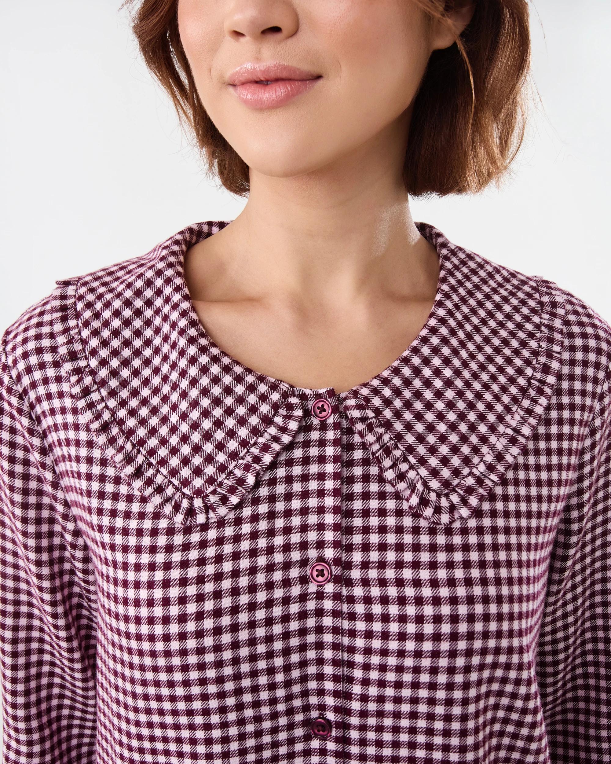 5 Collar Flannel Pyjama Set Red Chk, 5 of 7