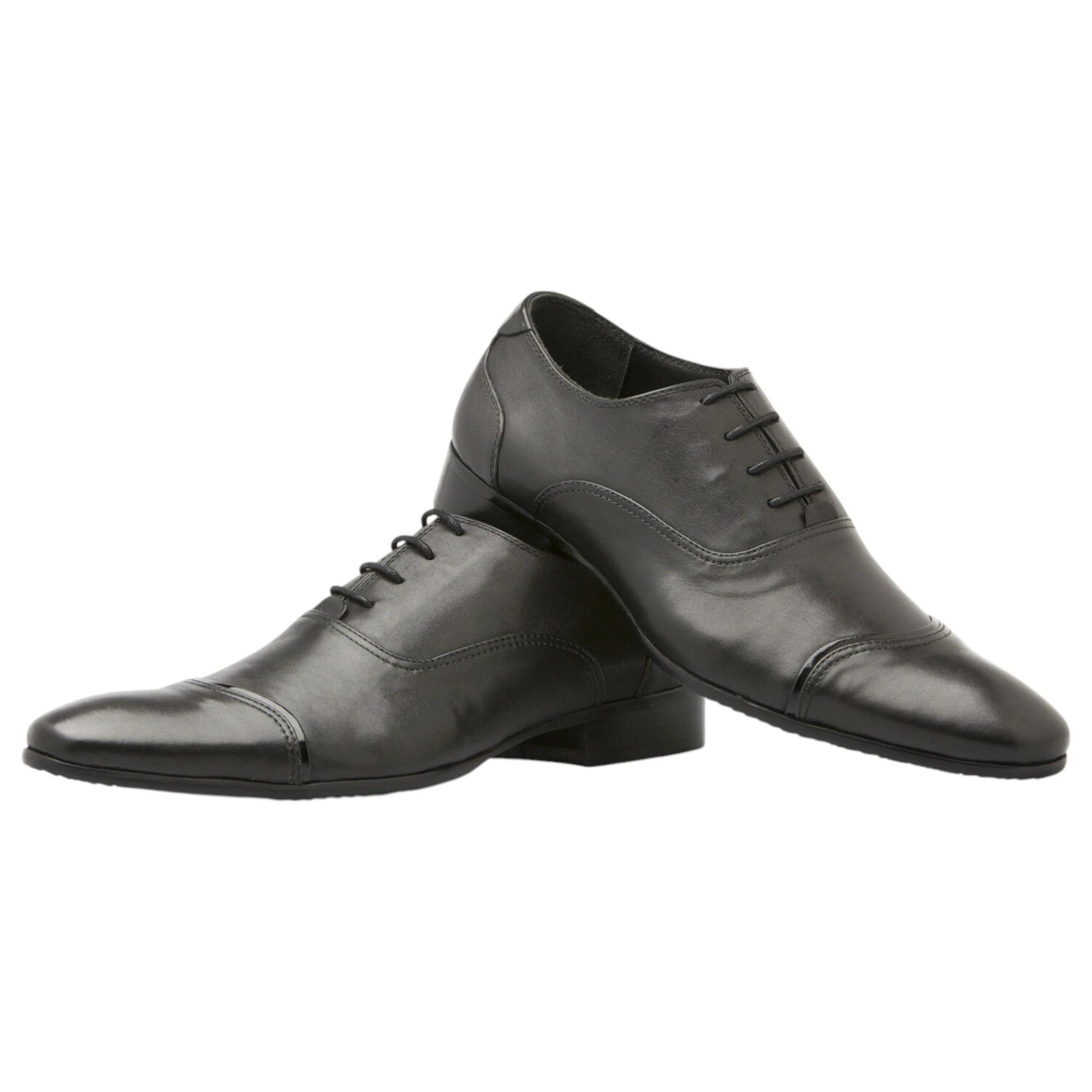 3 Zasel Mens Night Dress Leather Lace Up Formal Wedding Work Shoes BLACK, 3 of 3