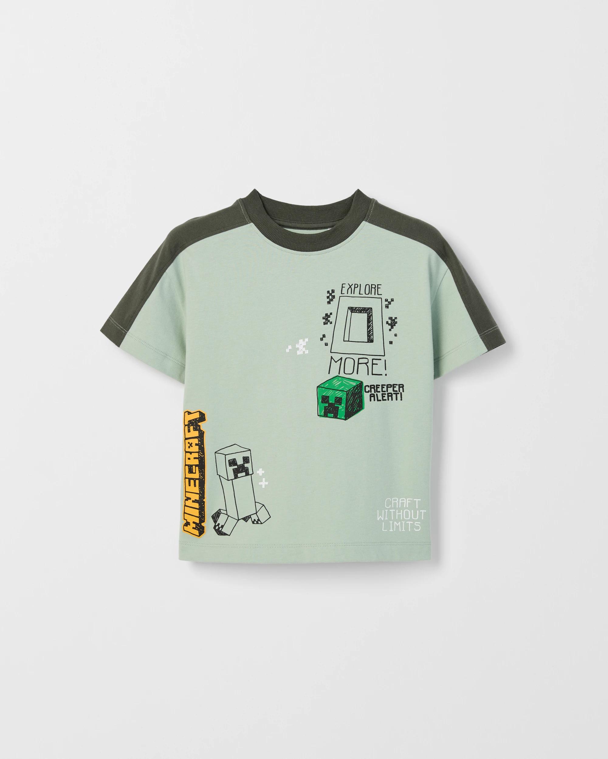 1 Minecraft Australian Cotton Oversized T-Shirt GREEN, 1 of 2