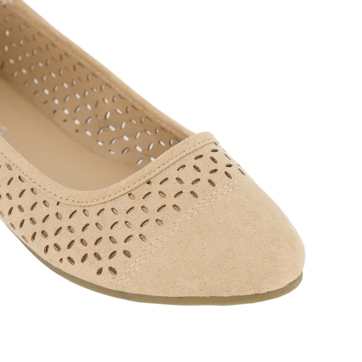 5 Laser Cut Ballet Flats Sandstone, 5 of 5