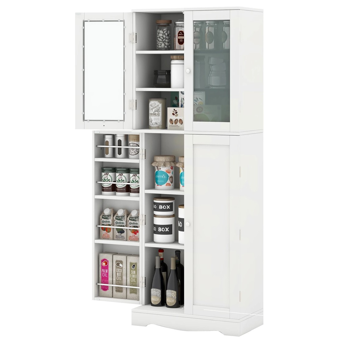 5 Costway 1.6M Kitchen Cabinet Buffet Sideboard, 5 of 5