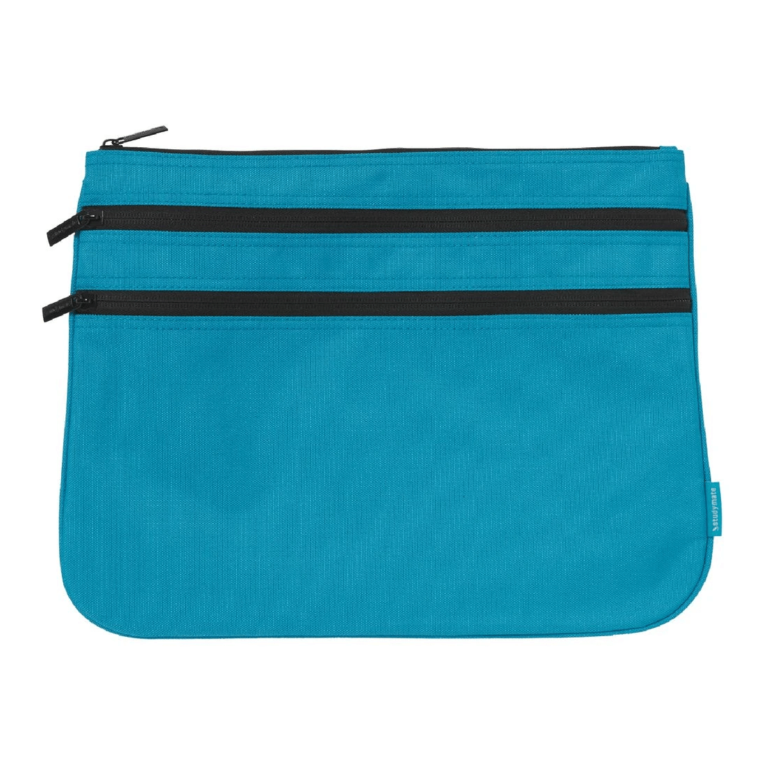 1 Studymate Triple Zip Pencil Case Blue, 1 of 4