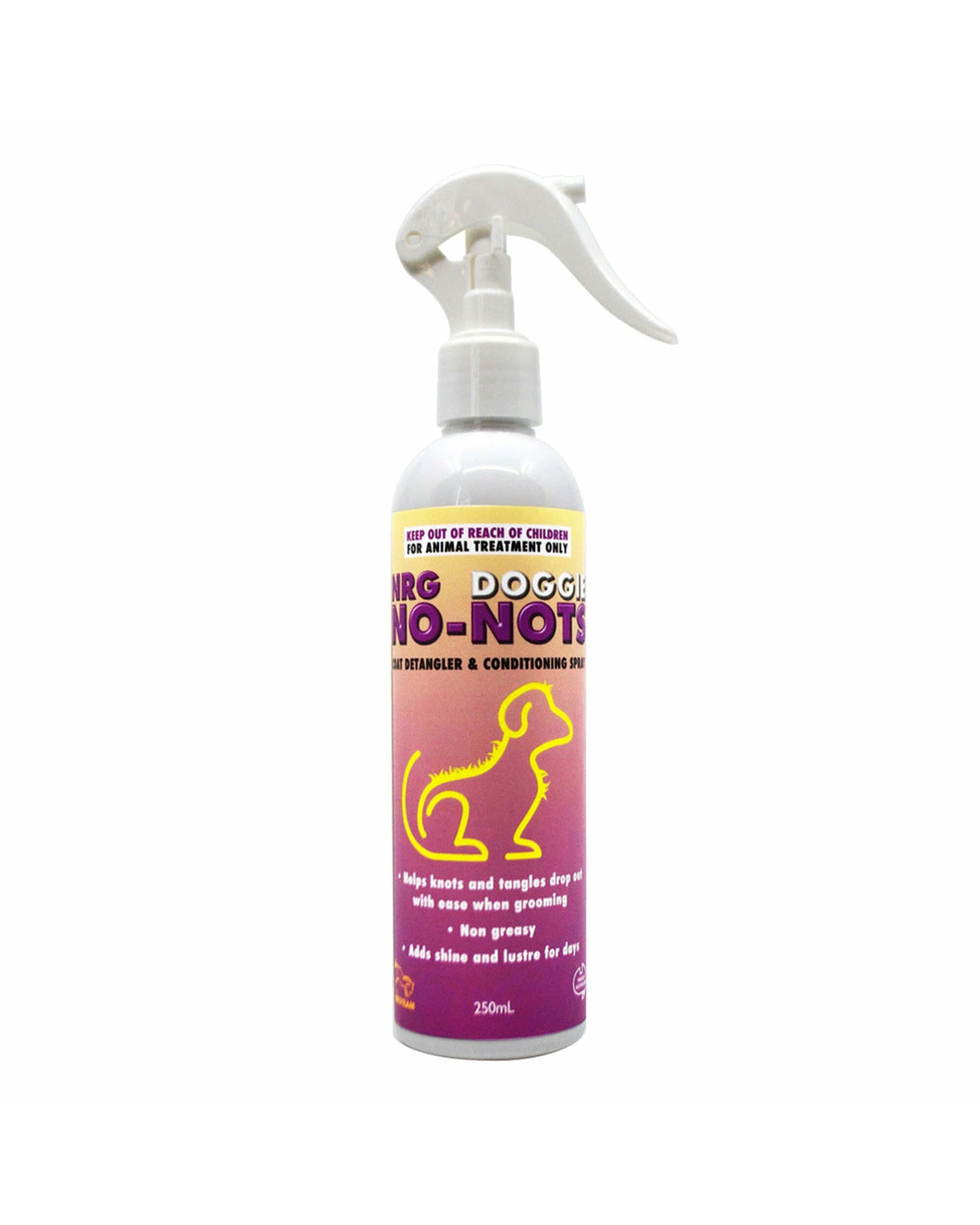 1 Nrg Doggie No Nots Detangler & Conditioning Spray For Dogs 250ml, 1 of 2