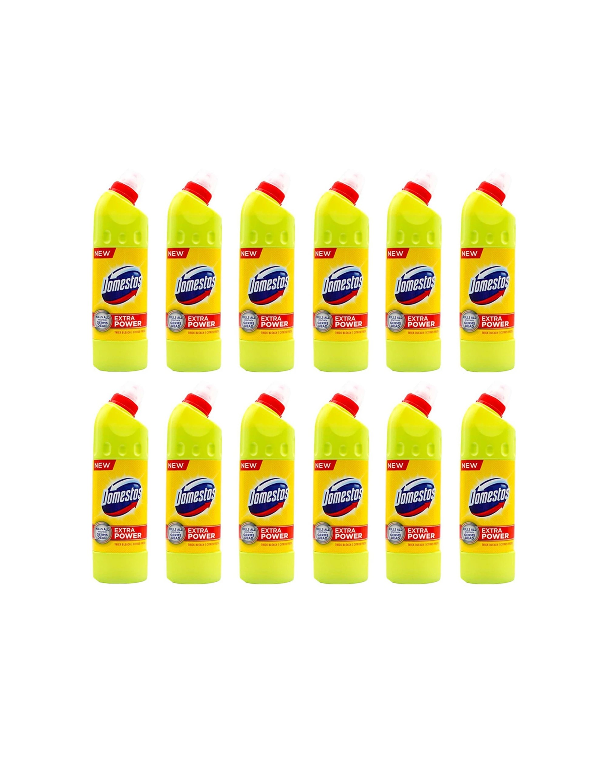 1 Domestos 12pk Extra Power Thick Bleach Citrus Fresh Multi-Surface 500ml - Yellow, 1 of 3